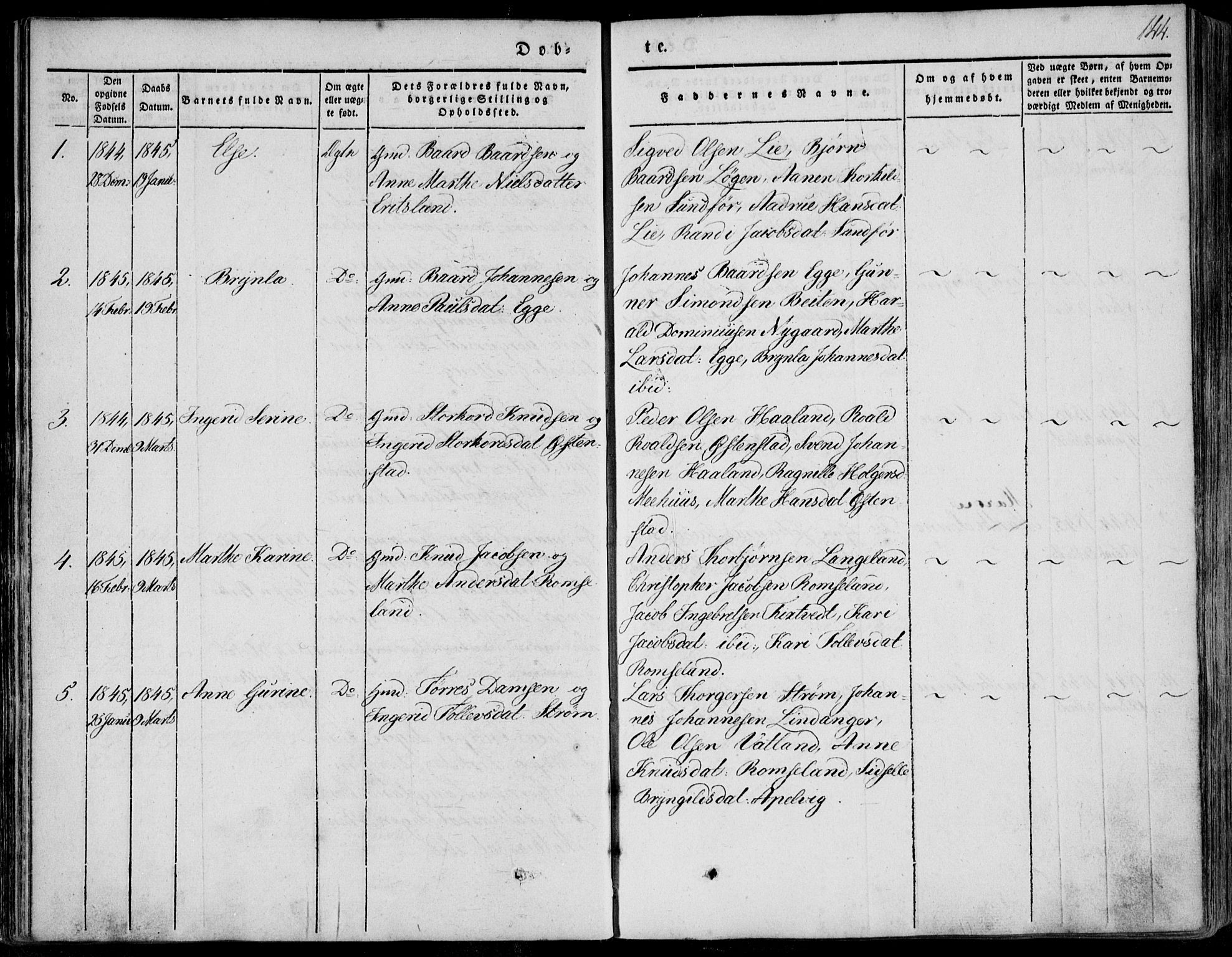 Skjold sokneprestkontor, SAST/A-101847/H/Ha/Haa/L0006: Parish register (official) no. A 6.1, 1835-1858, p. 144