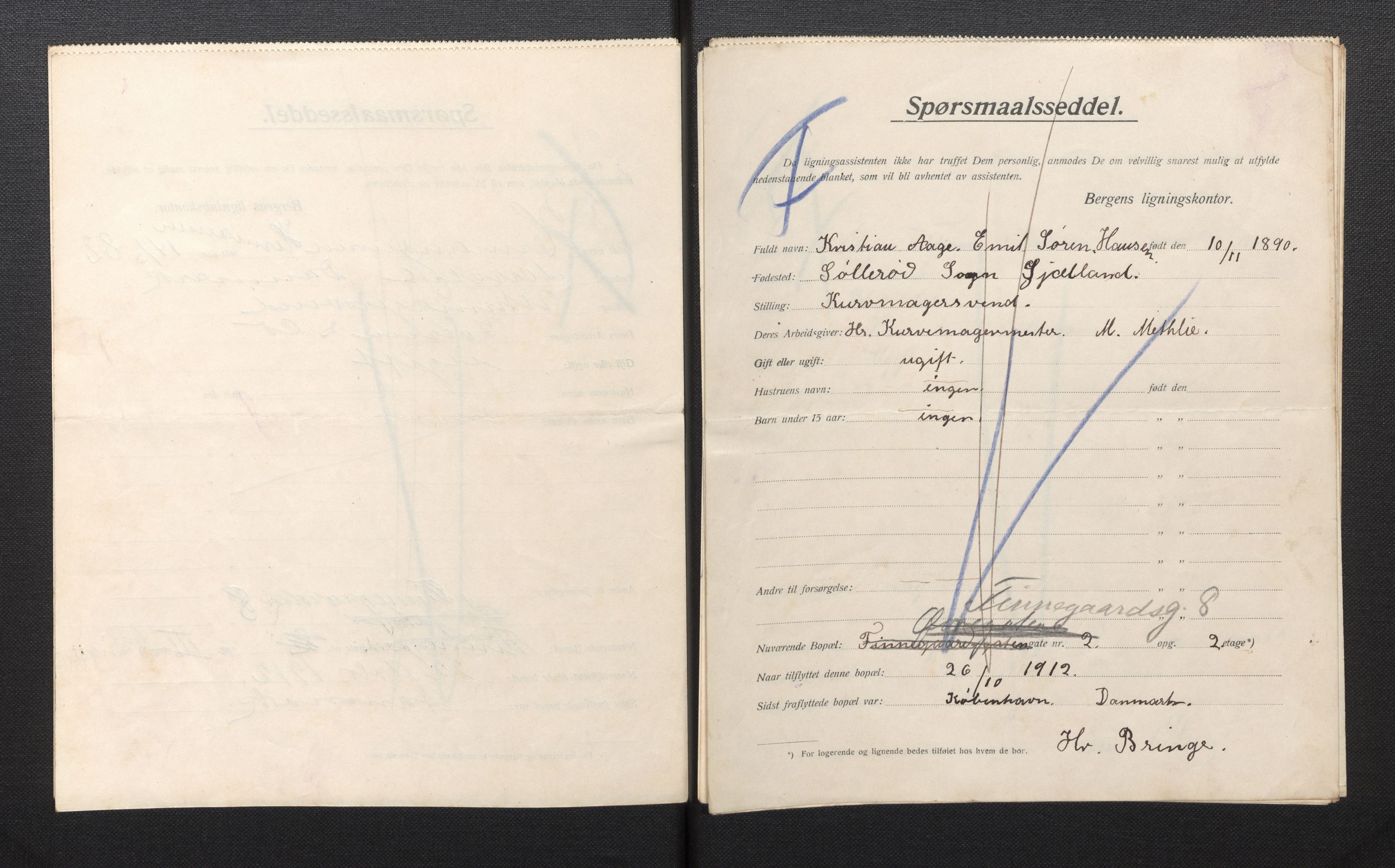 SAB, Municipal Census 1913 for Bergen, 1913, p. 27