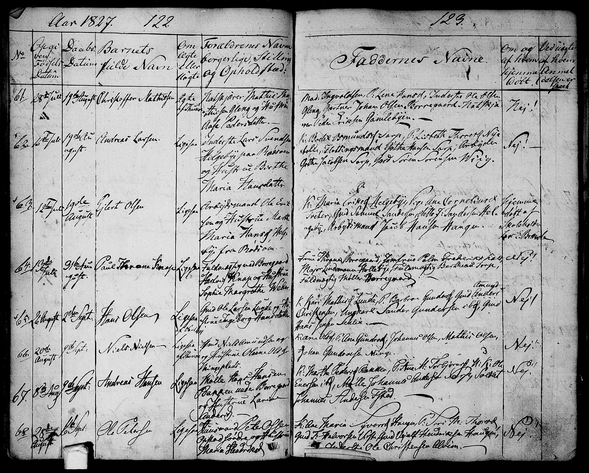 Tune prestekontor Kirkebøker, SAO/A-2007/F/Fa/L0006: Parish register (official) no. 6, 1823-1831, p. 122-123