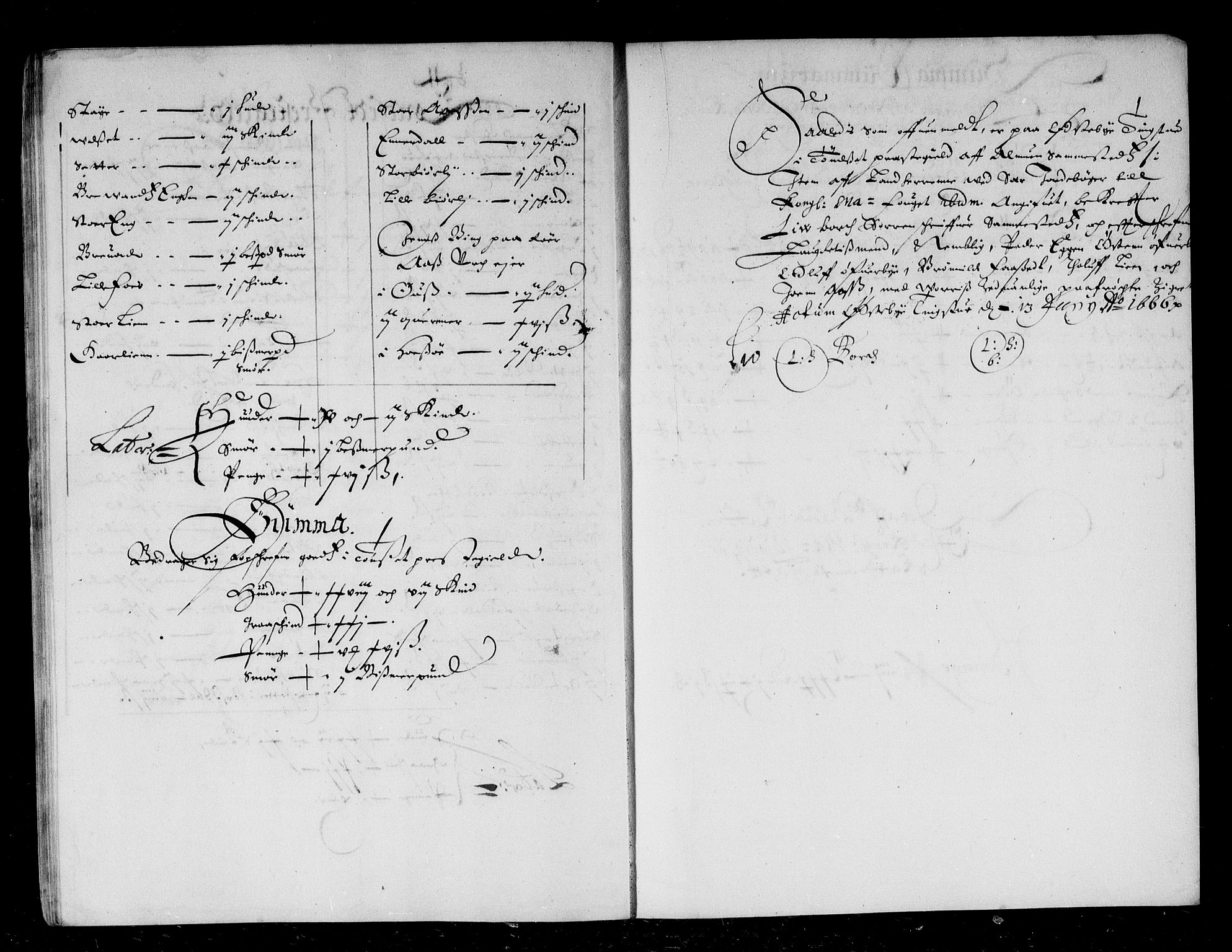 Rentekammeret inntil 1814, Reviderte regnskaper, Stiftamtstueregnskaper, Landkommissariatet på Akershus og Akershus stiftamt, AV/RA-EA-5869/R/Rb/L0035: Akershus stiftamt, 1666