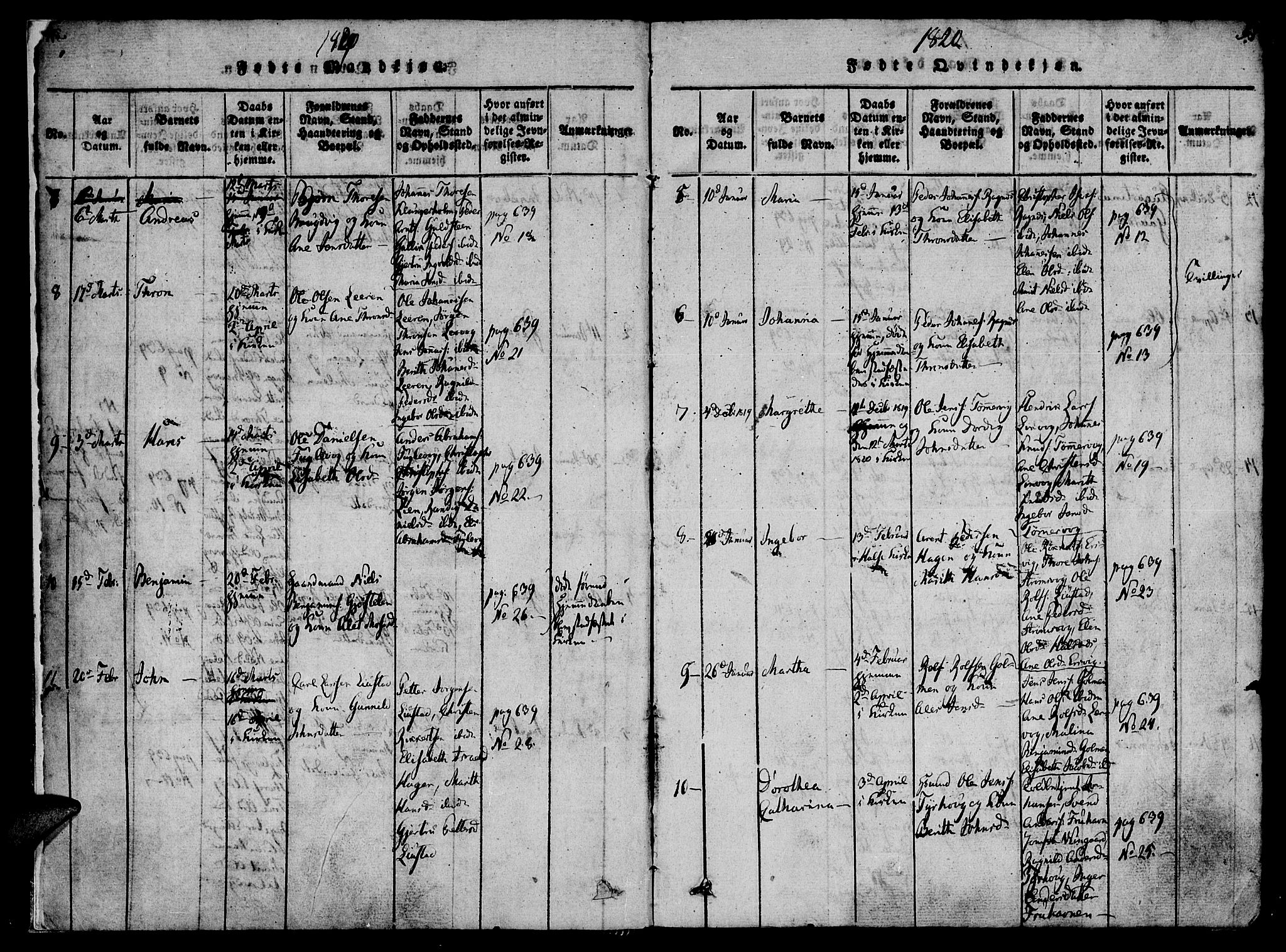 Ministerialprotokoller, klokkerbøker og fødselsregistre - Møre og Romsdal, AV/SAT-A-1454/581/L0933: Parish register (official) no. 581A03 /1, 1819-1836, p. 4-5