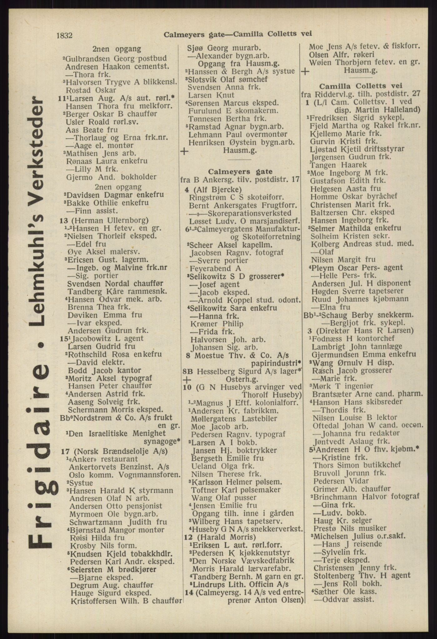 Kristiania/Oslo adressebok, PUBL/-, 1939, p. 1832