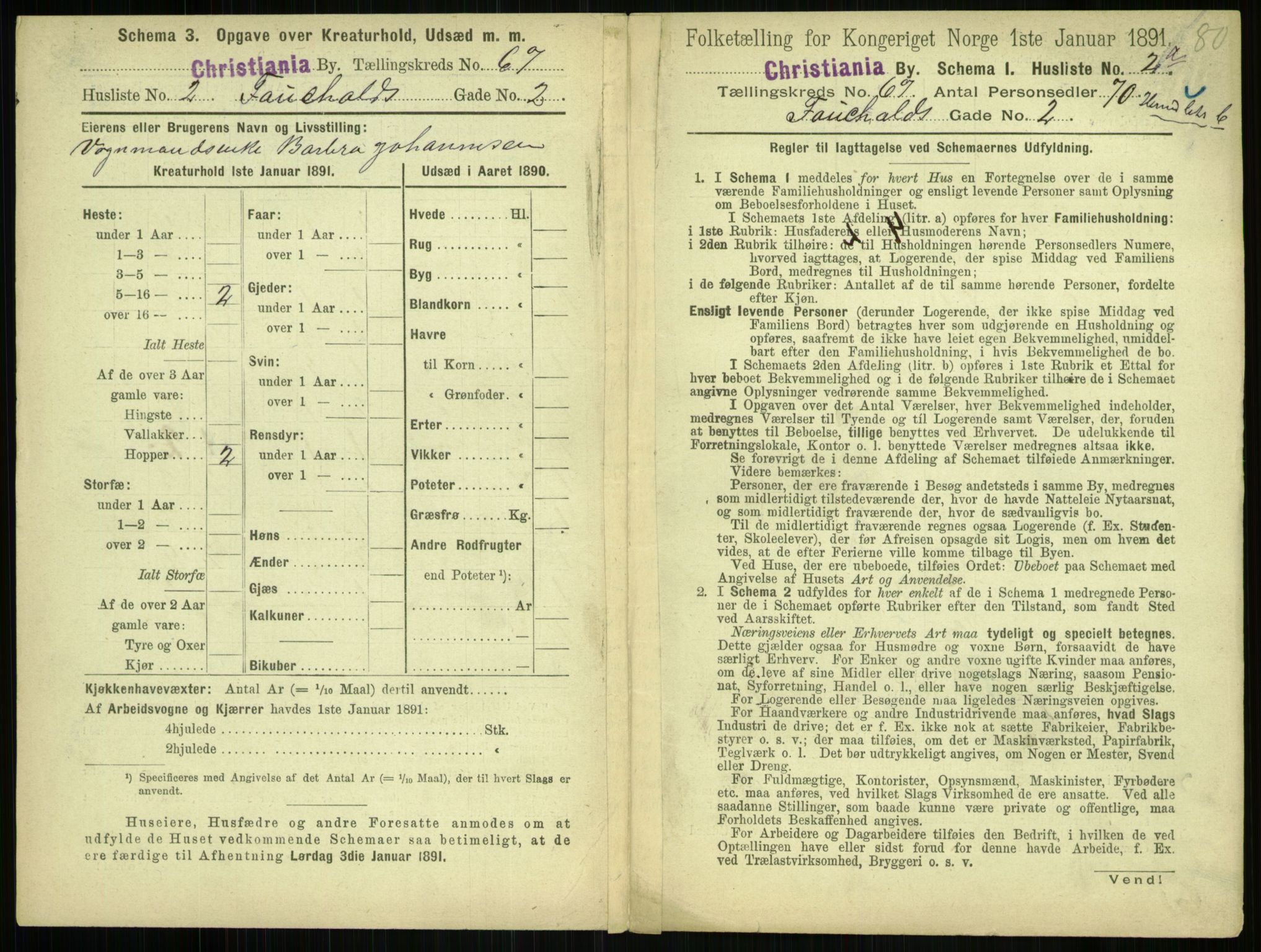 RA, 1891 census for 0301 Kristiania, 1891, p. 36368