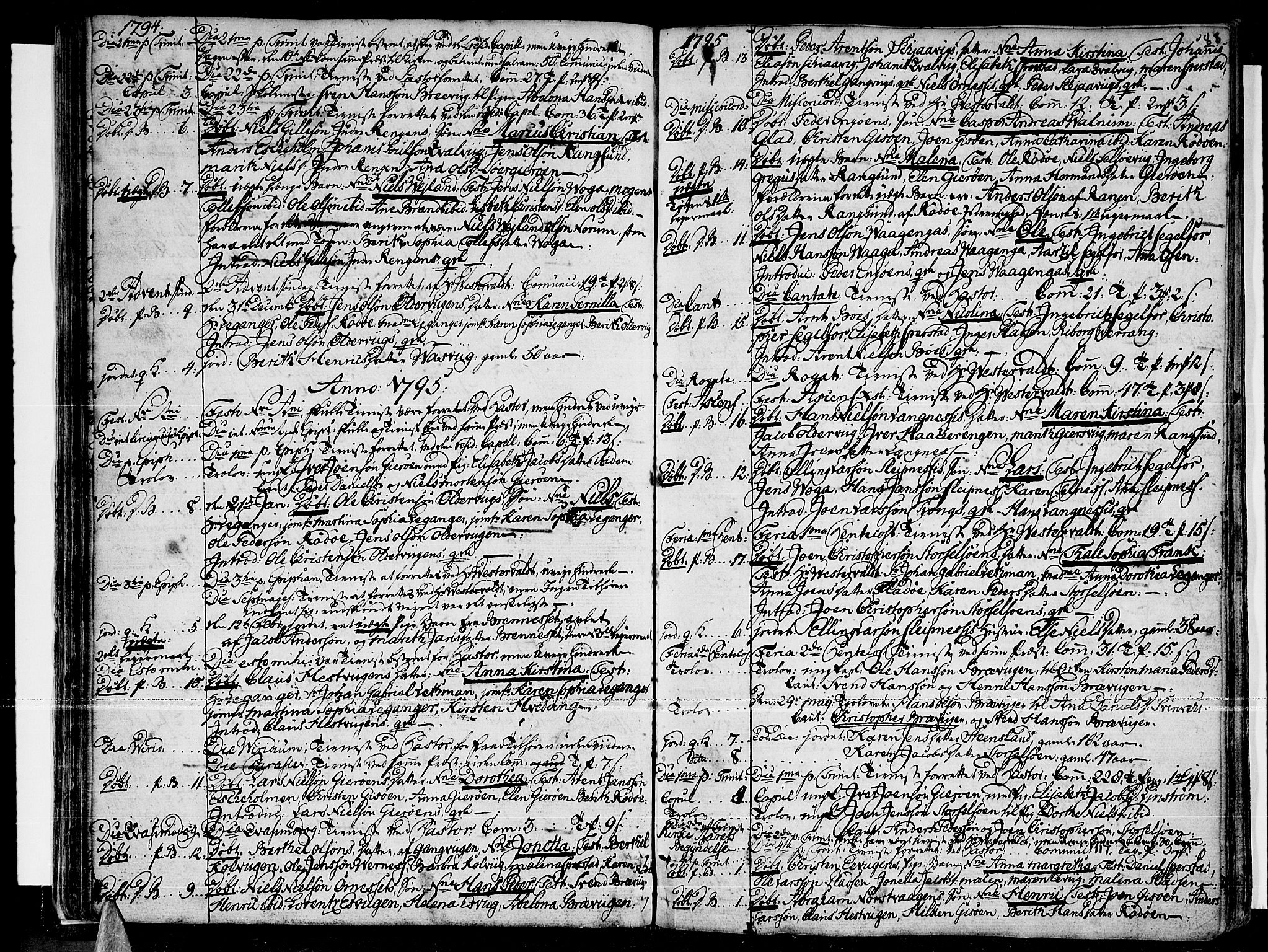 Ministerialprotokoller, klokkerbøker og fødselsregistre - Nordland, SAT/A-1459/841/L0591: Parish register (official) no. 841A03 /1, 1777-1819, p. 87-88