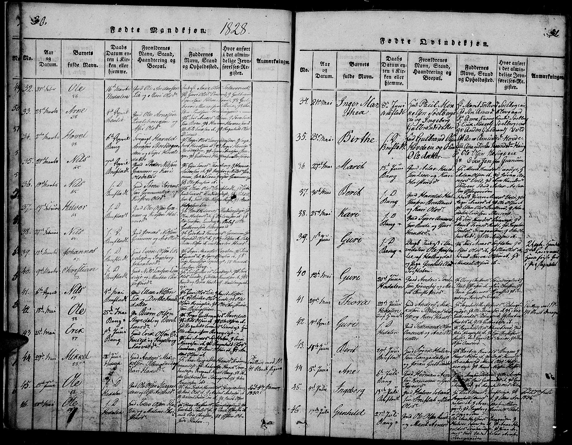 Sør-Aurdal prestekontor, SAH/PREST-128/H/Ha/Haa/L0003: Parish register (official) no. 3, 1825-1840, p. 30-31