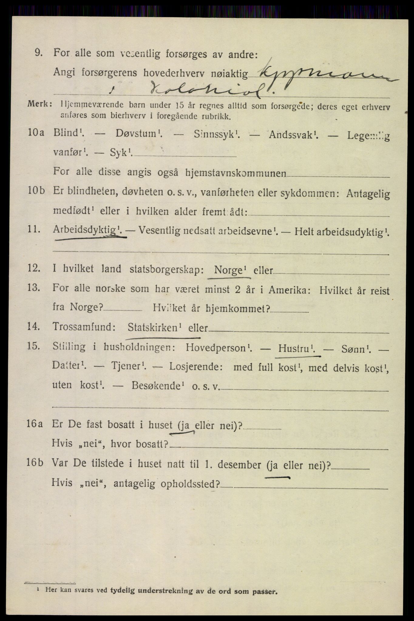 SAH, 1920 census for Nordre Land, 1920, p. 2635