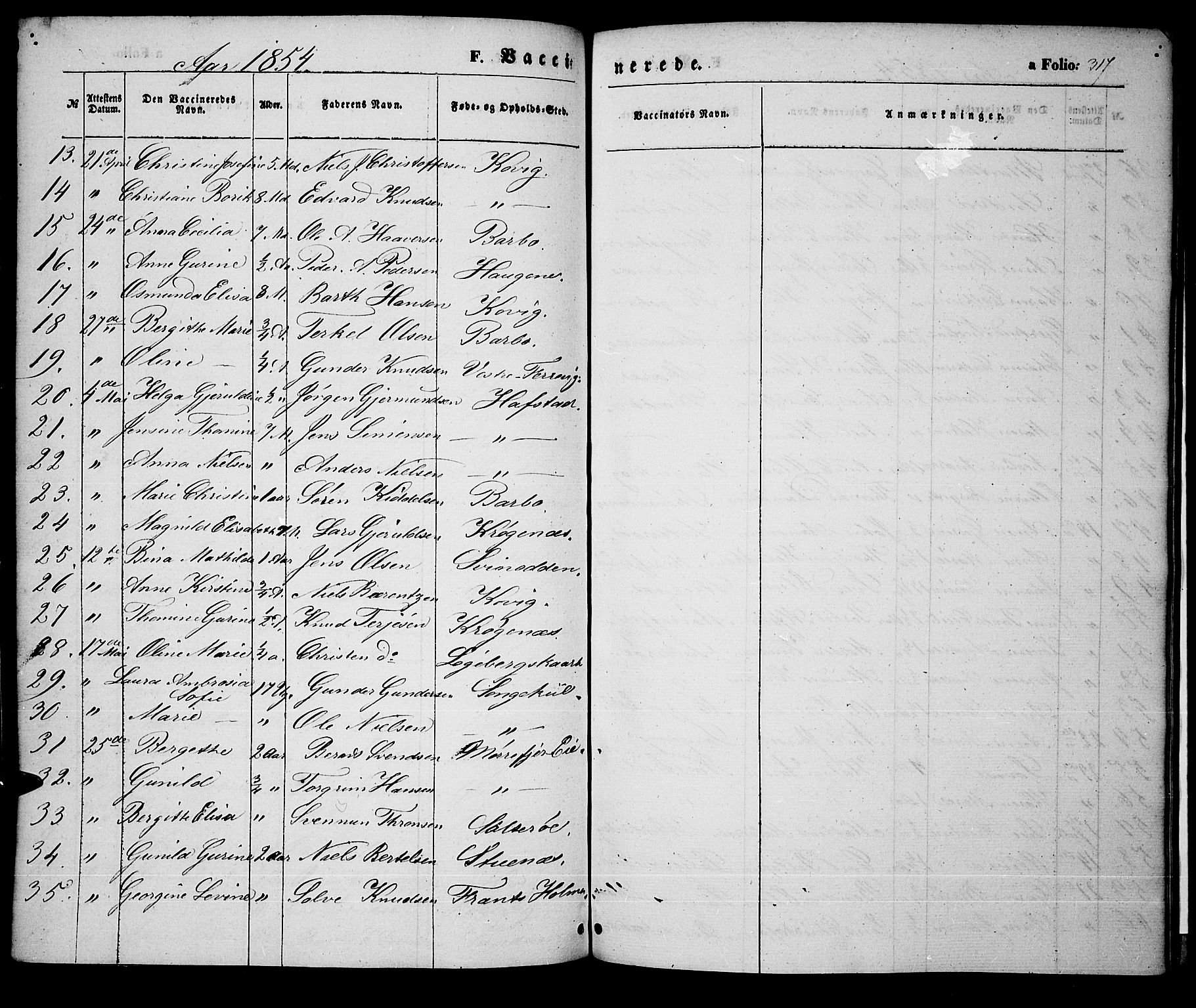 Tromøy sokneprestkontor, SAK/1111-0041/F/Fa/L0005: Parish register (official) no. A 5, 1847-1856, p. 317