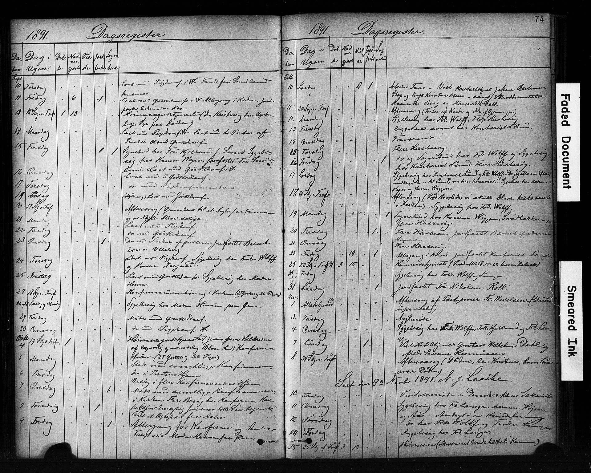 Ministerialprotokoller, klokkerbøker og fødselsregistre - Sør-Trøndelag, SAT/A-1456/601/L0071: Curate's parish register no. 601B04, 1882-1931, p. 74