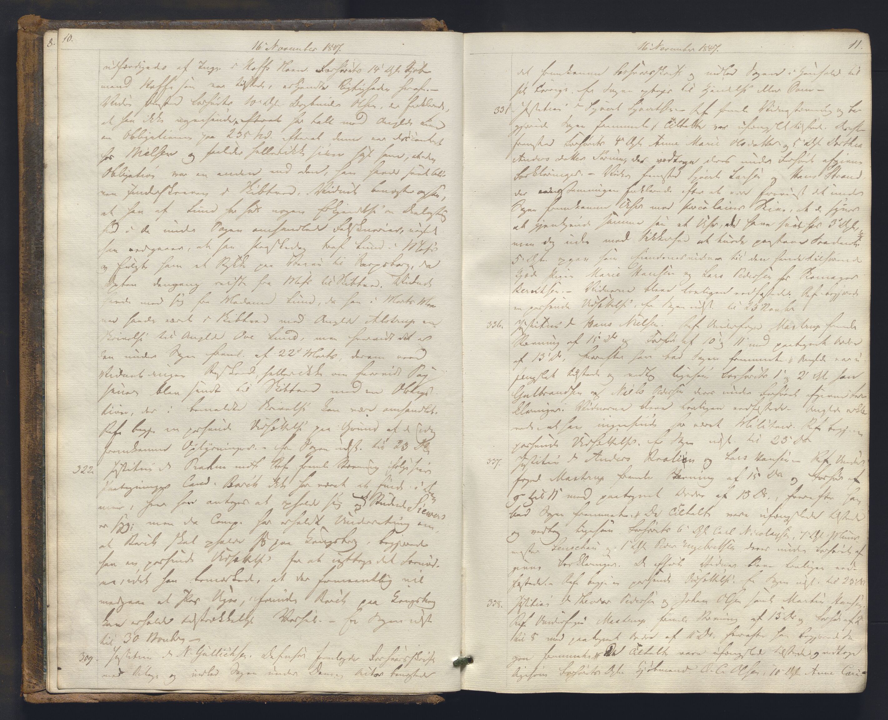 Christiania byfogd, AV/SAO-A-11543/F/Fc/L0014: Ekstrarettsprotokoll, 1847-1853, p. 10-11