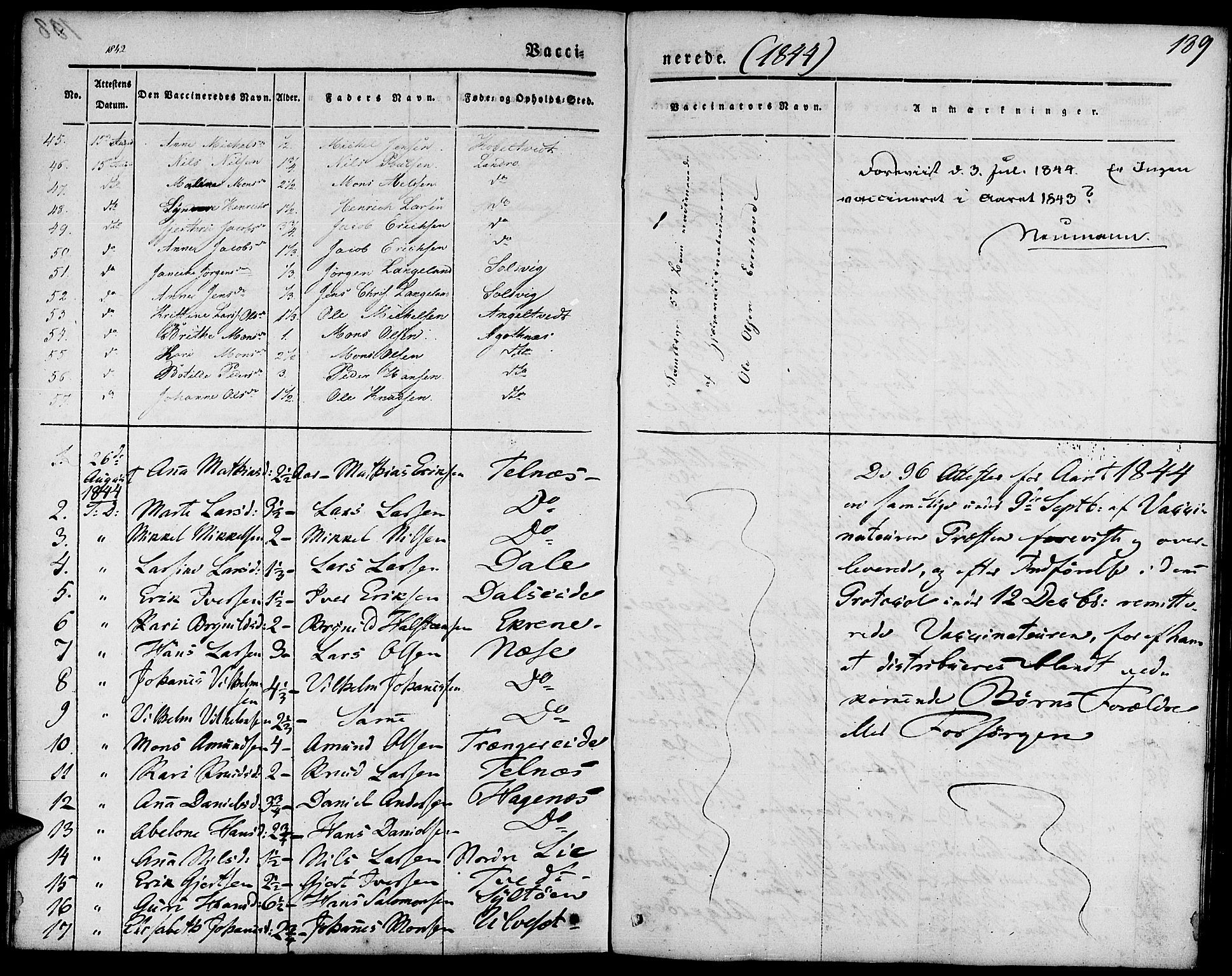 Fjell sokneprestembete, SAB/A-75301/H/Haa: Parish register (official) no. A 1, 1835-1850, p. 189