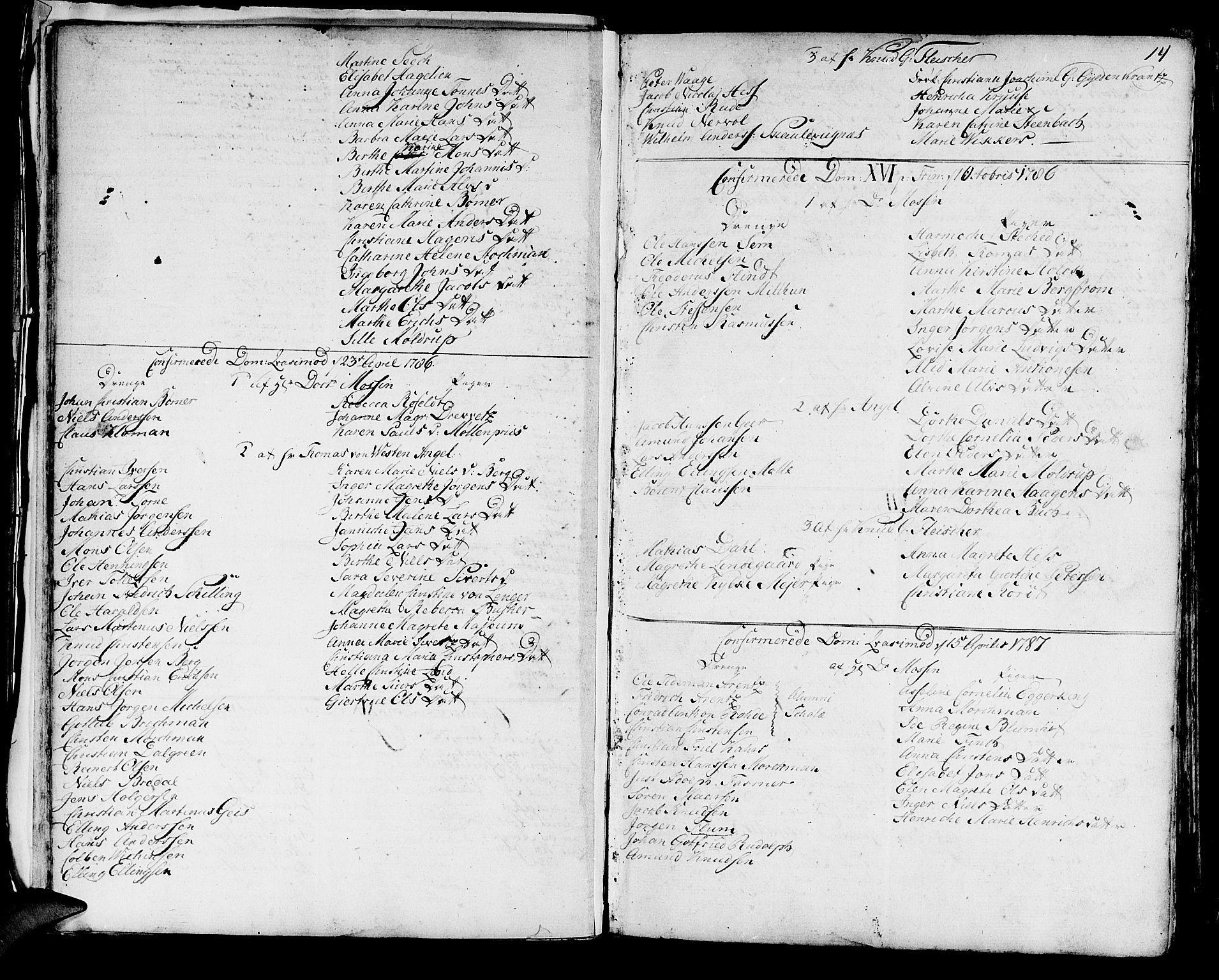 Domkirken sokneprestembete, SAB/A-74801/H/Haa/L0004: Parish register (official) no. A 4, 1763-1820, p. 14