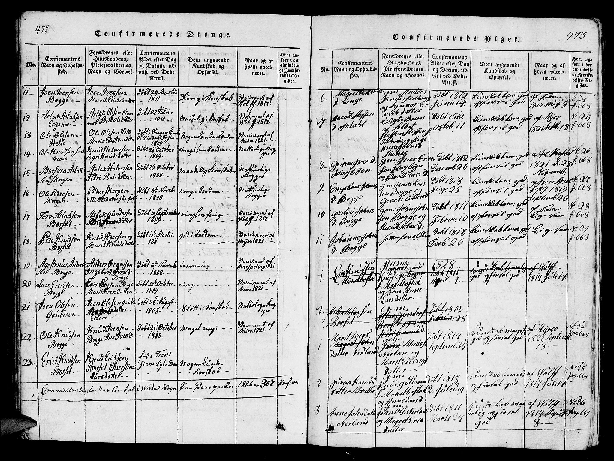Ministerialprotokoller, klokkerbøker og fødselsregistre - Møre og Romsdal, SAT/A-1454/554/L0644: Parish register (copy) no. 554C01, 1818-1851, p. 472-473