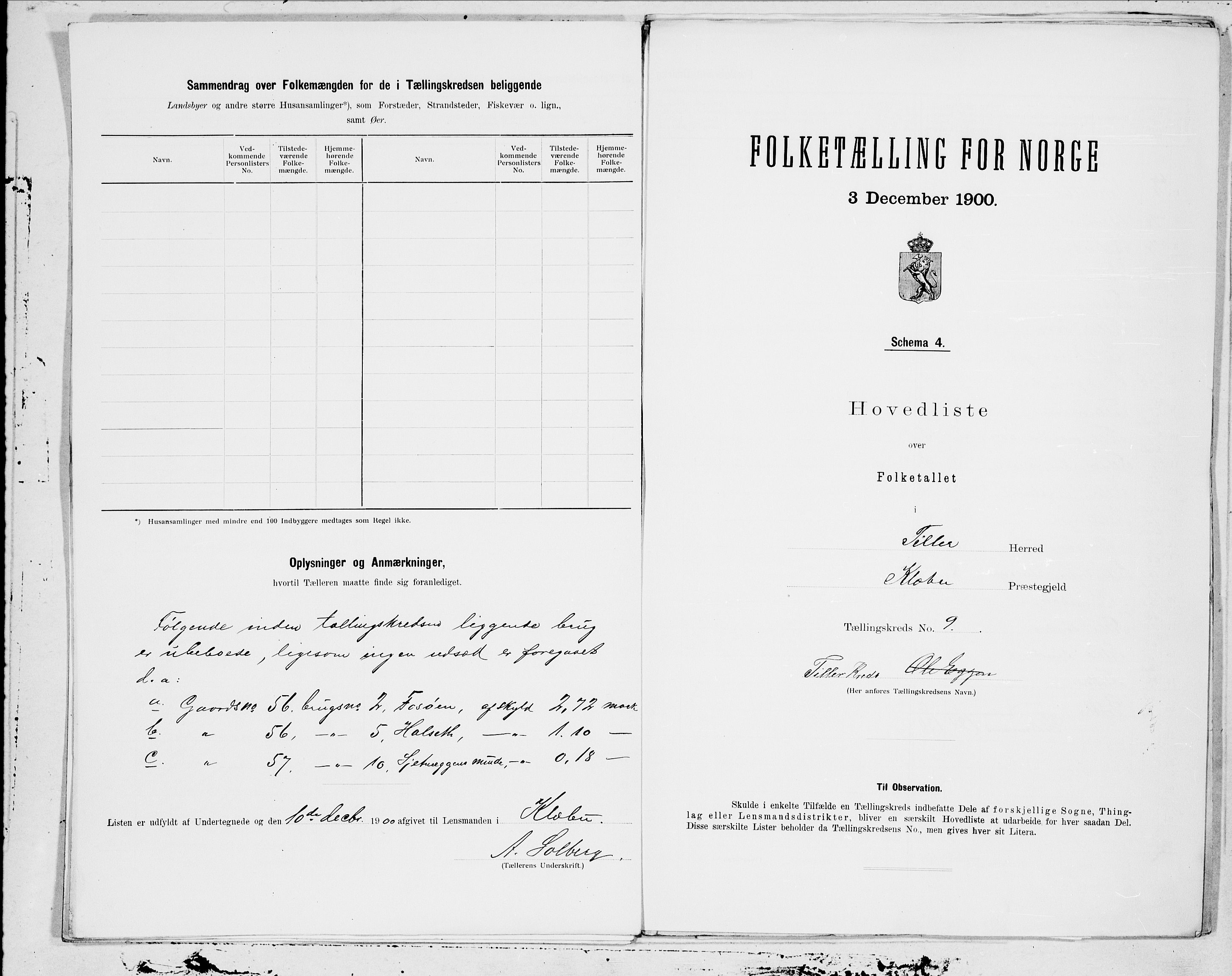 SAT, 1900 census for Tiller, 1900, p. 8