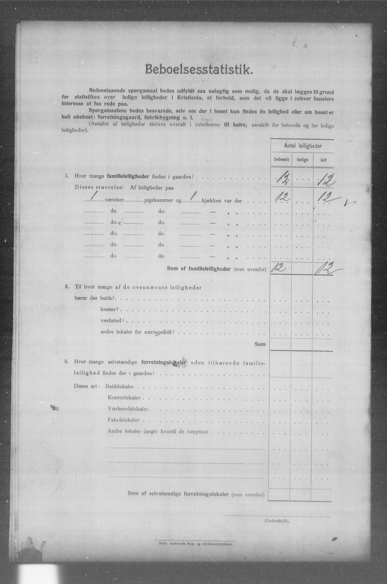 OBA, Municipal Census 1904 for Kristiania, 1904, p. 7174