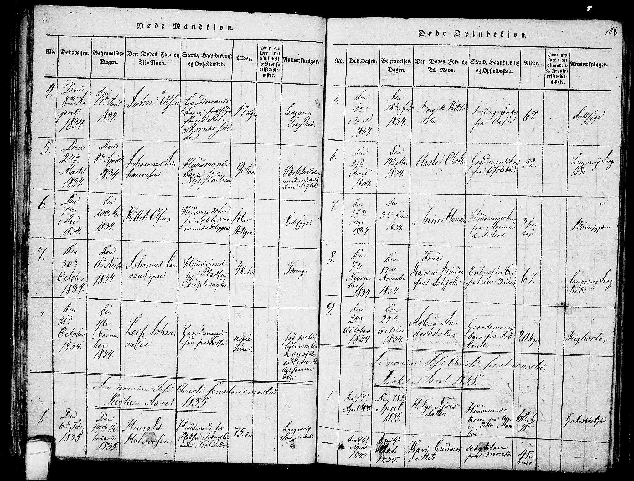 Hjartdal kirkebøker, SAKO/A-270/F/Fb/L0001: Parish register (official) no. II 1, 1815-1843, p. 108