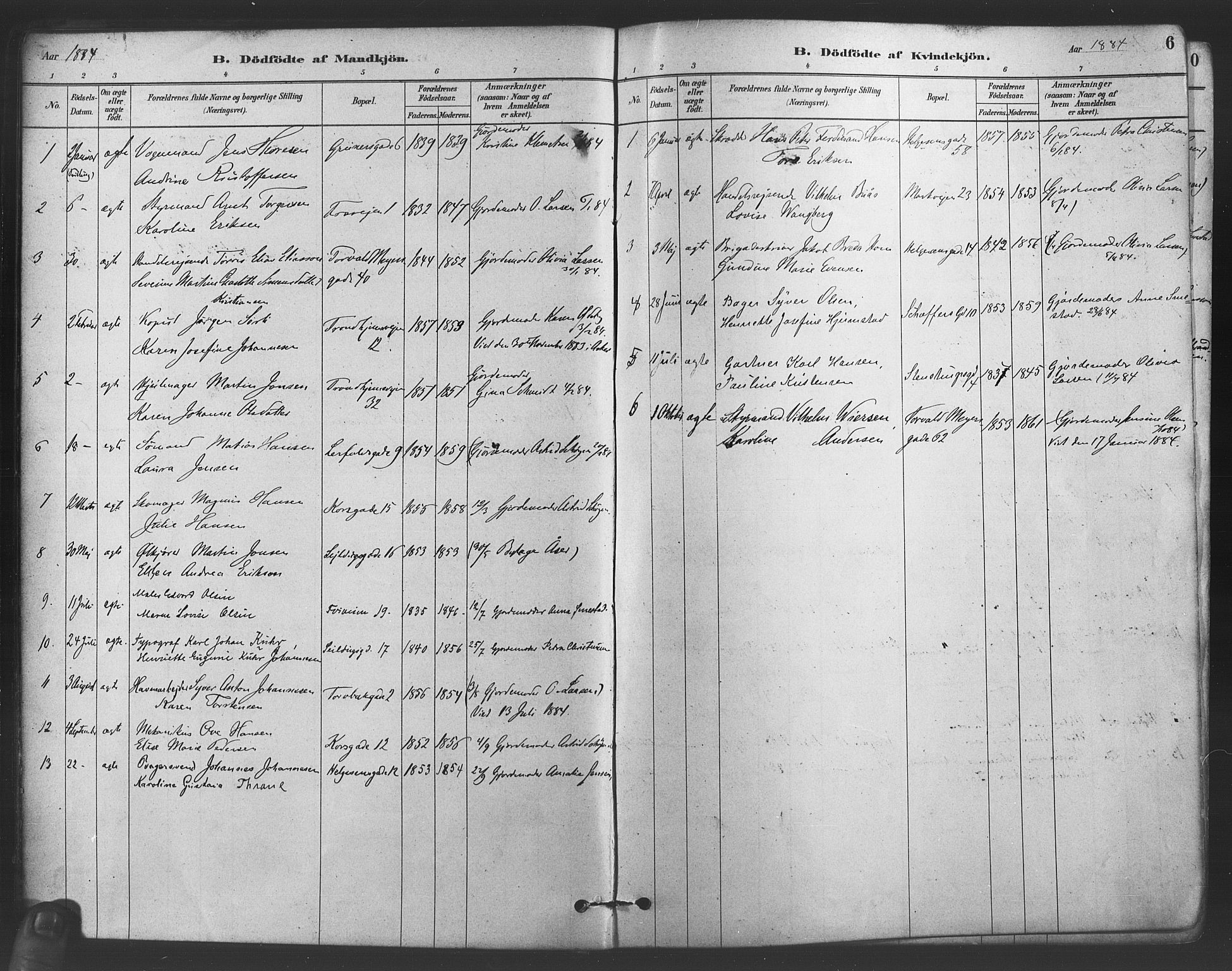 Paulus prestekontor Kirkebøker, AV/SAO-A-10871/F/Fa/L0005: Parish register (official) no. 5, 1879-1889, p. 6