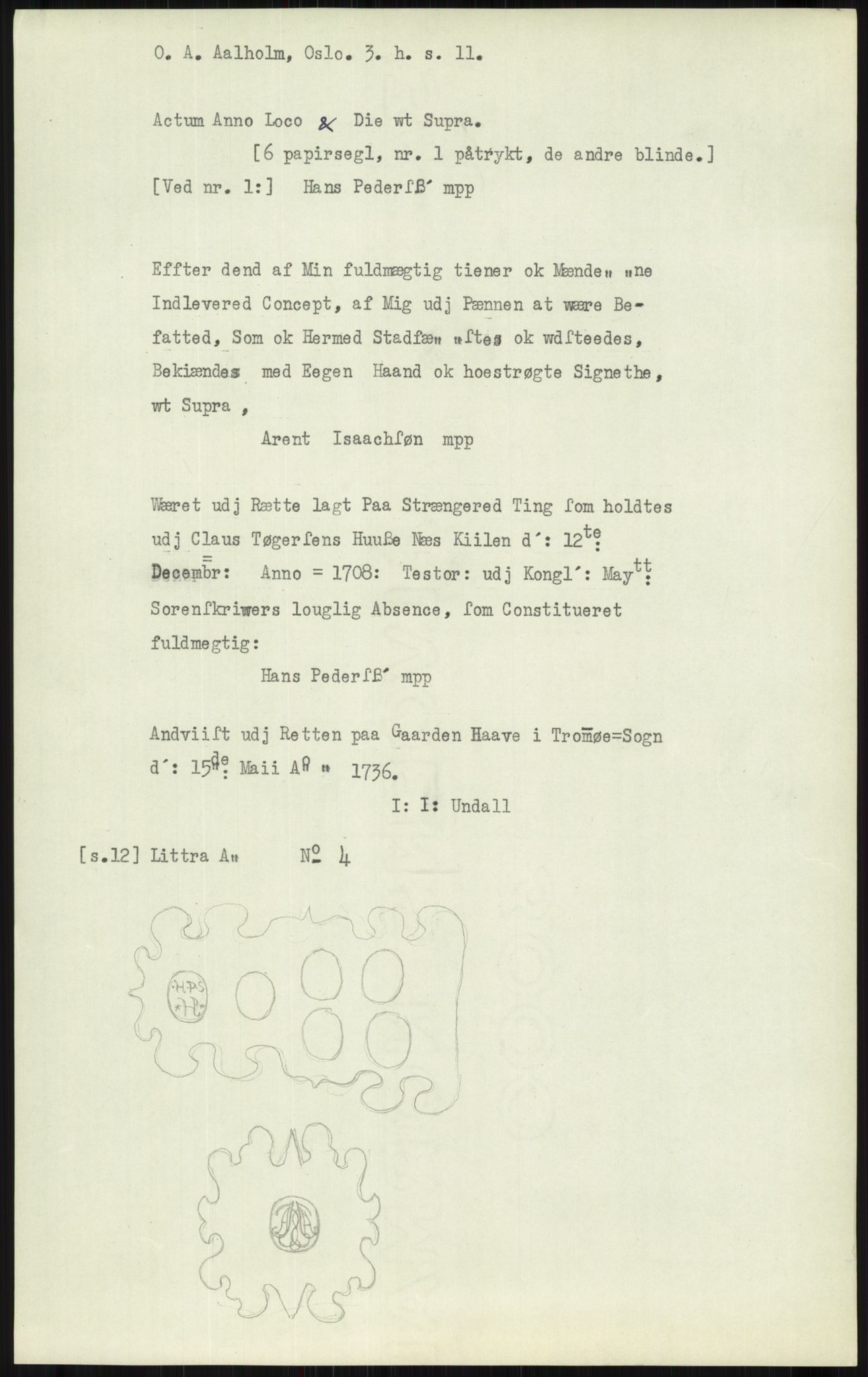 Samlinger til kildeutgivelse, Diplomavskriftsamlingen, AV/RA-EA-4053/H/Ha, p. 107