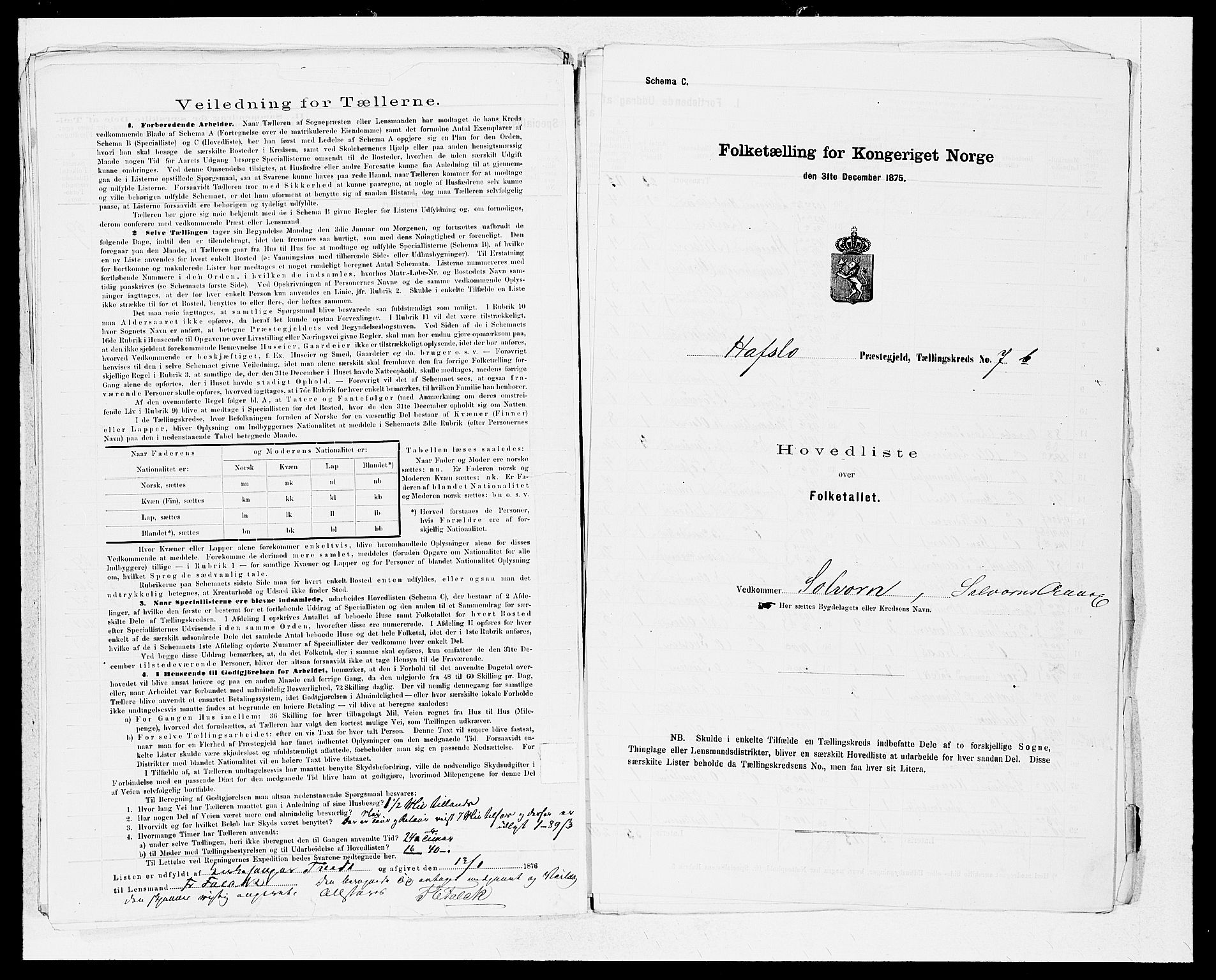 SAB, 1875 census for 1425P Hafslo, 1875, p. 18