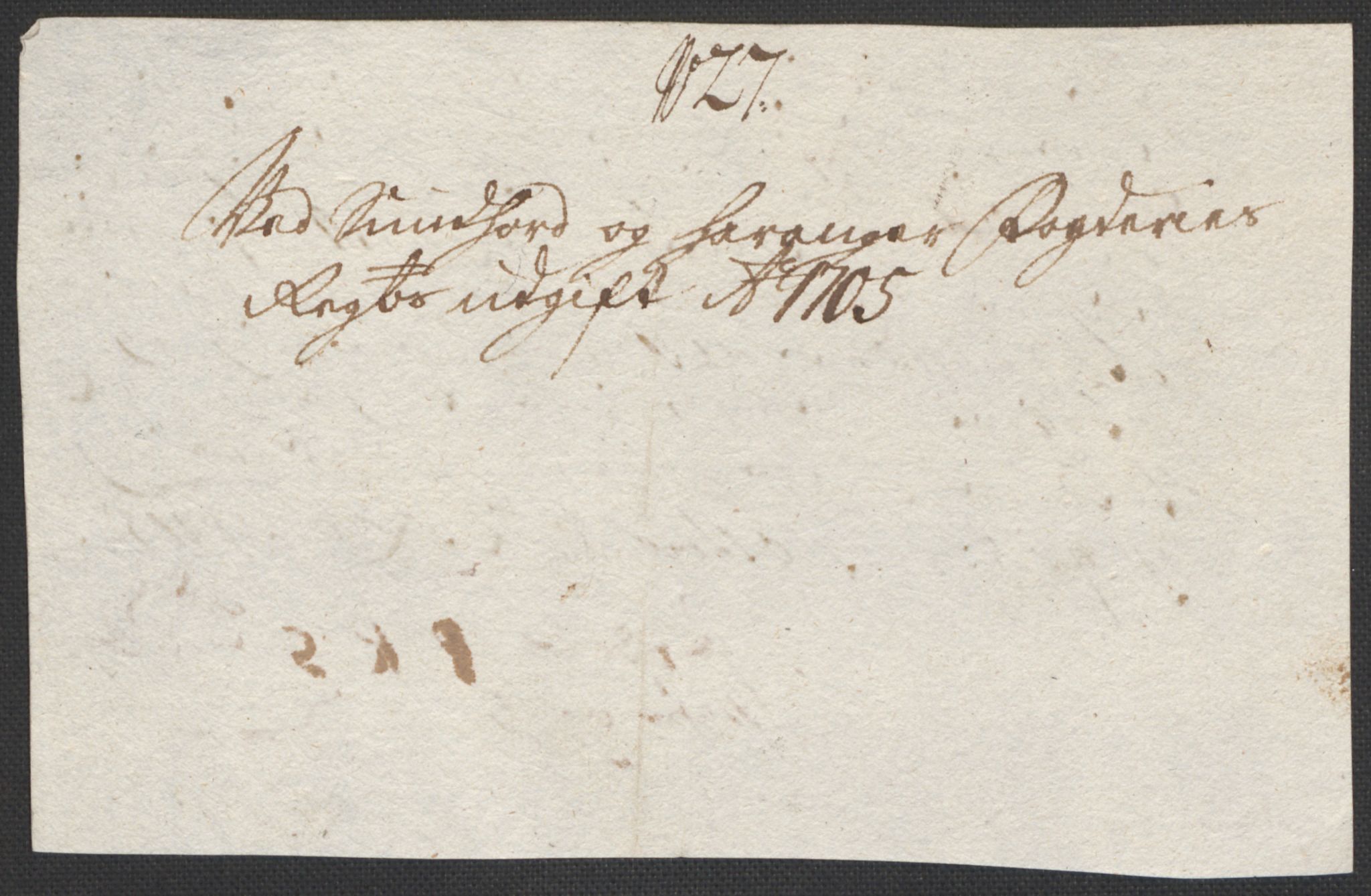 Rentekammeret inntil 1814, Reviderte regnskaper, Fogderegnskap, AV/RA-EA-4092/R48/L2983: Fogderegnskap Sunnhordland og Hardanger, 1705, p. 253