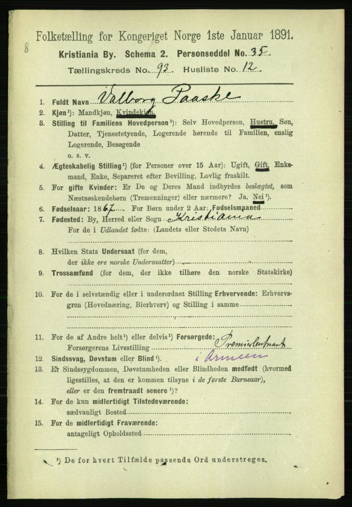 RA, 1891 census for 0301 Kristiania, 1891, p. 45931