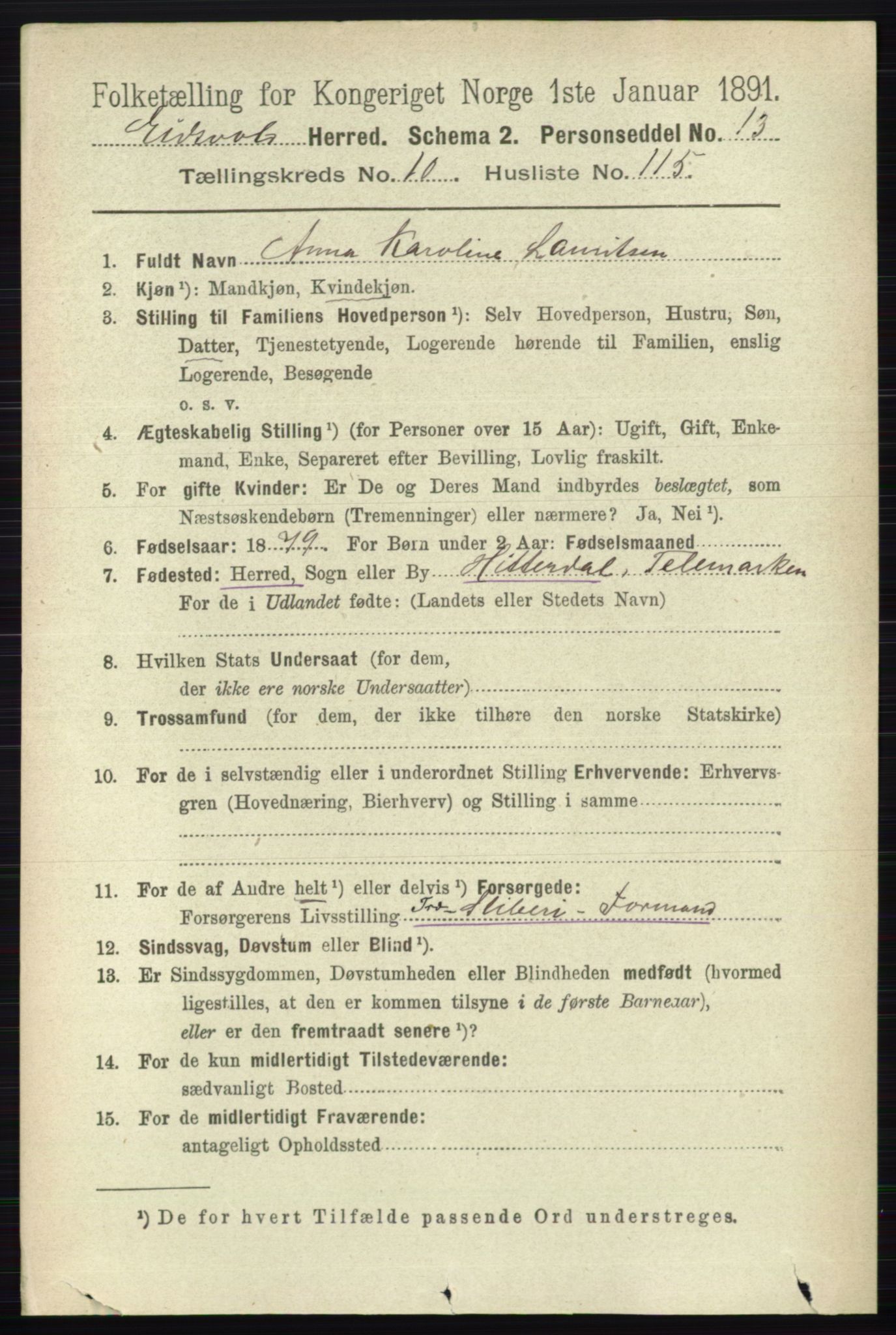 RA, 1891 census for 0237 Eidsvoll, 1891, p. 7572