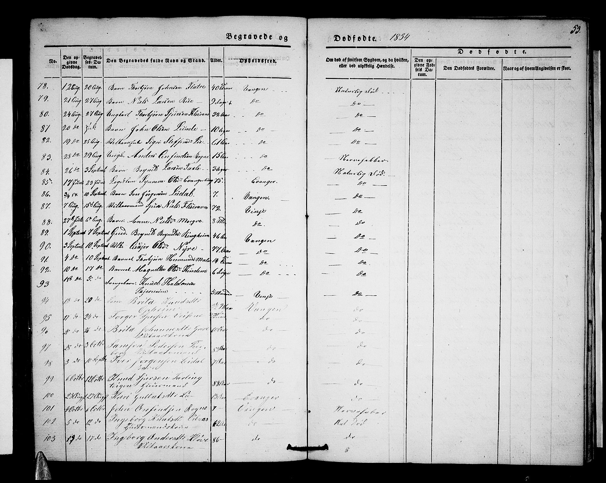 Voss sokneprestembete, AV/SAB-A-79001/H/Haa: Parish register (official) no. A 15, 1845-1855, p. 53