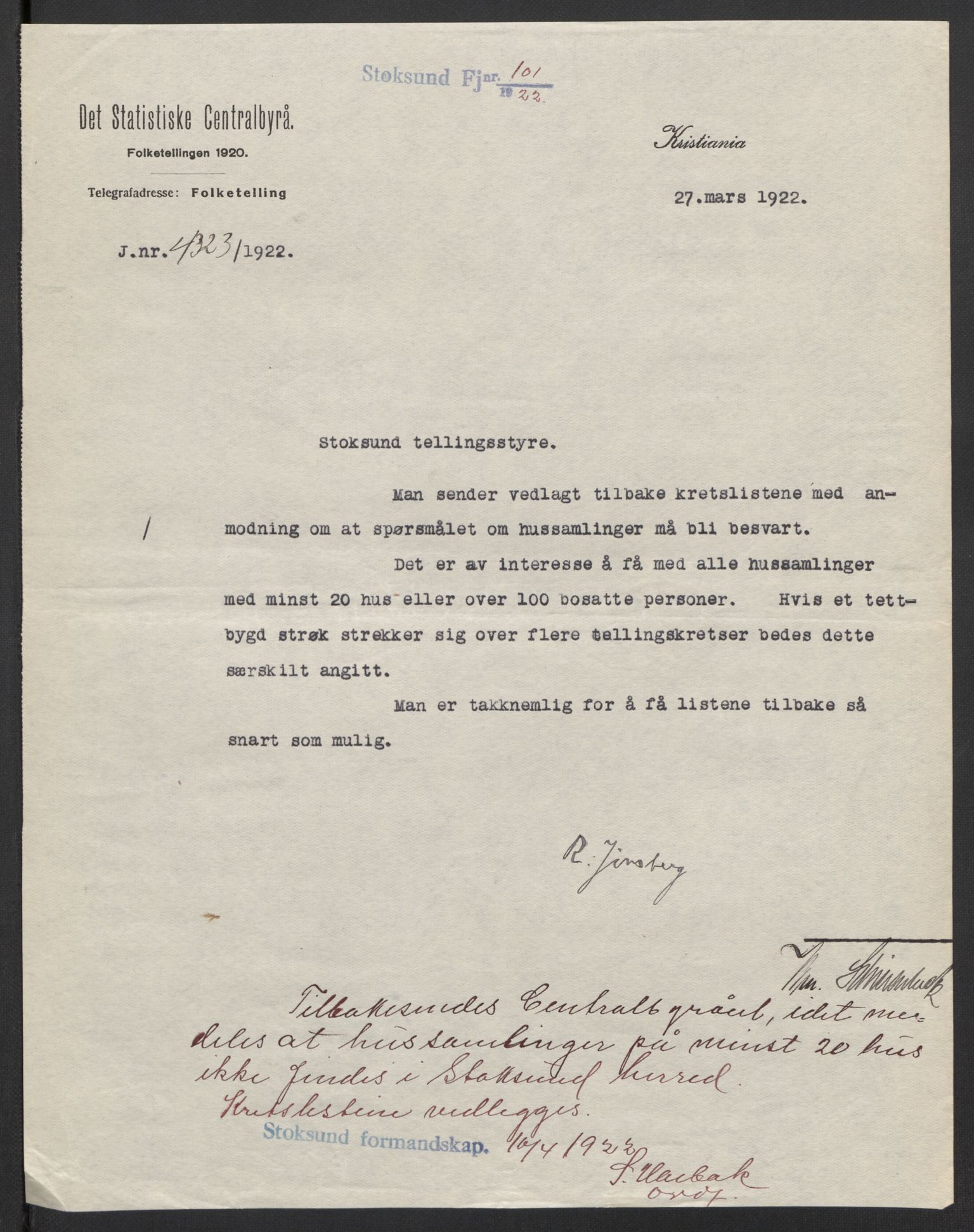 SAT, 1920 census for Stoksund, 1920, p. 3