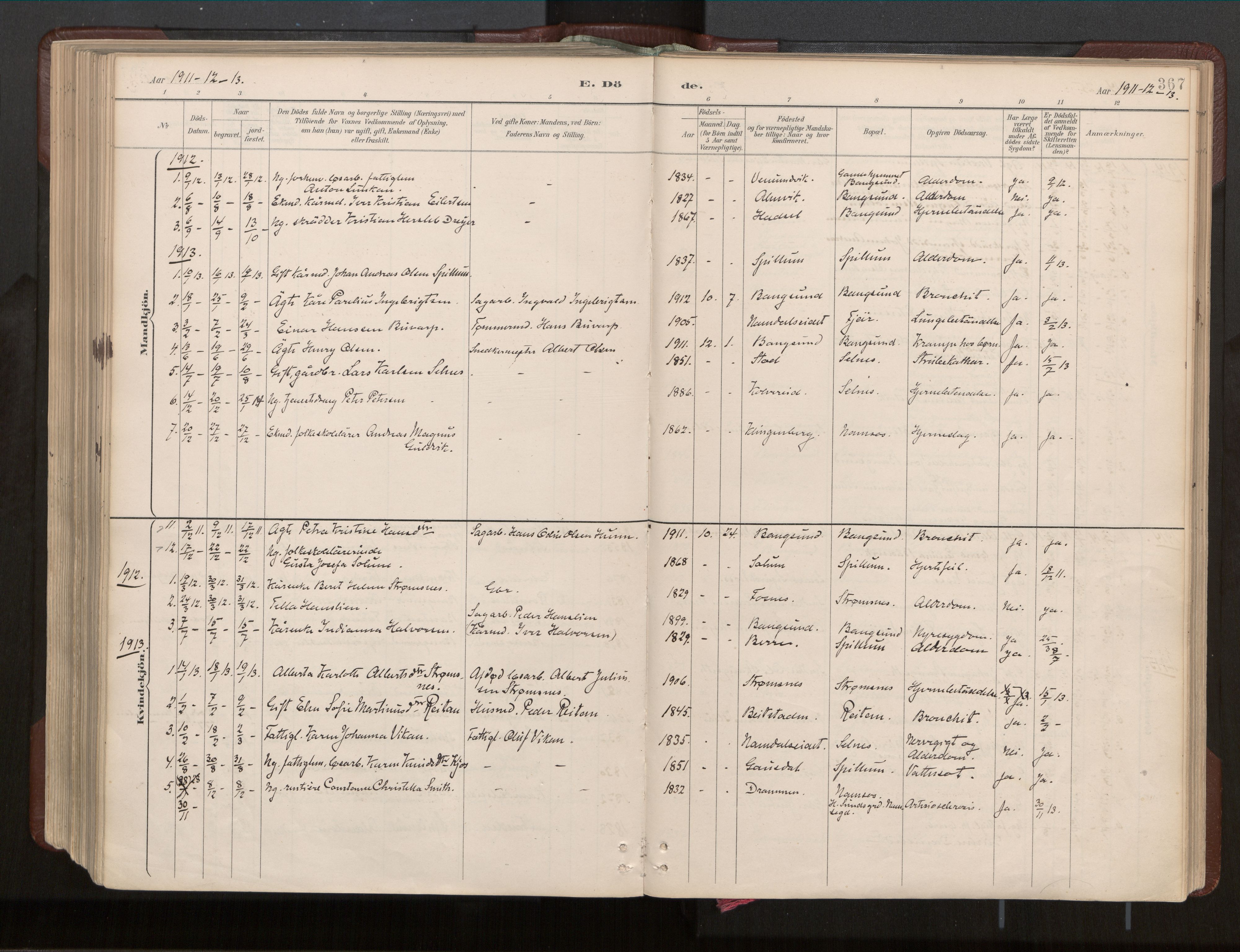 Ministerialprotokoller, klokkerbøker og fødselsregistre - Nord-Trøndelag, AV/SAT-A-1458/770/L0589: Parish register (official) no. 770A03, 1887-1929, p. 367