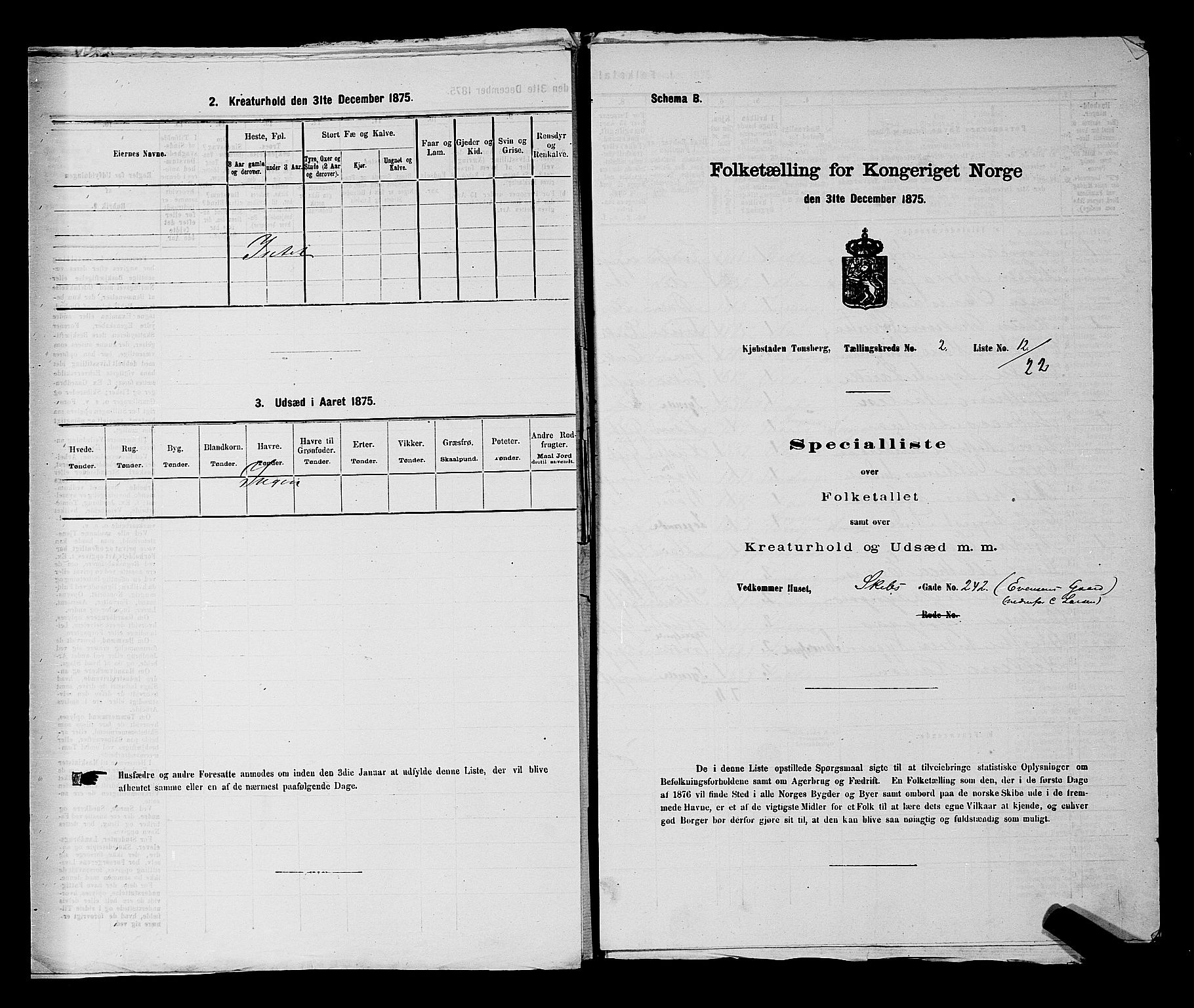 SAKO, 1875 census for 0705P Tønsberg, 1875, p. 78