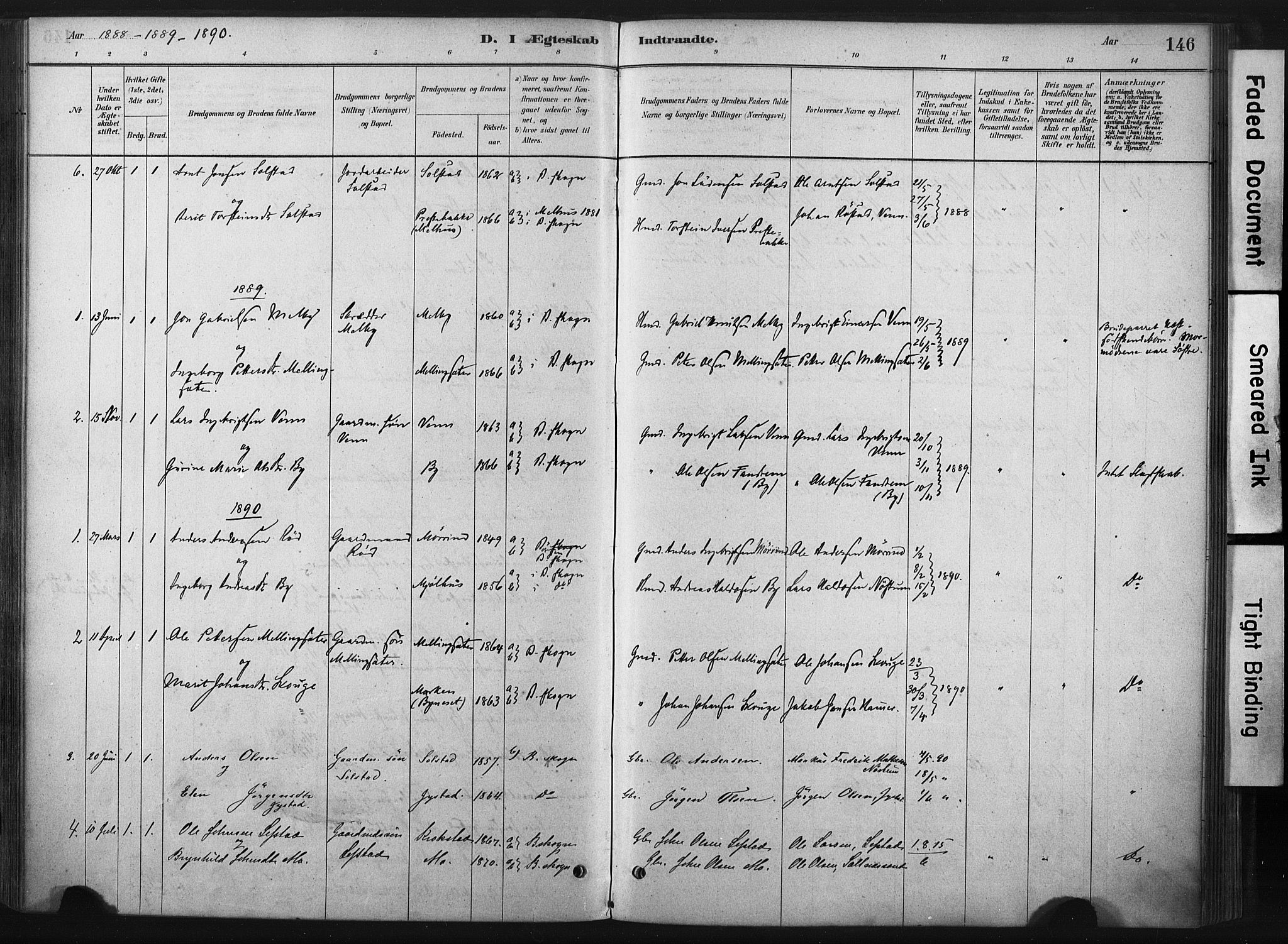 Ministerialprotokoller, klokkerbøker og fødselsregistre - Sør-Trøndelag, SAT/A-1456/667/L0795: Parish register (official) no. 667A03, 1879-1907, p. 146