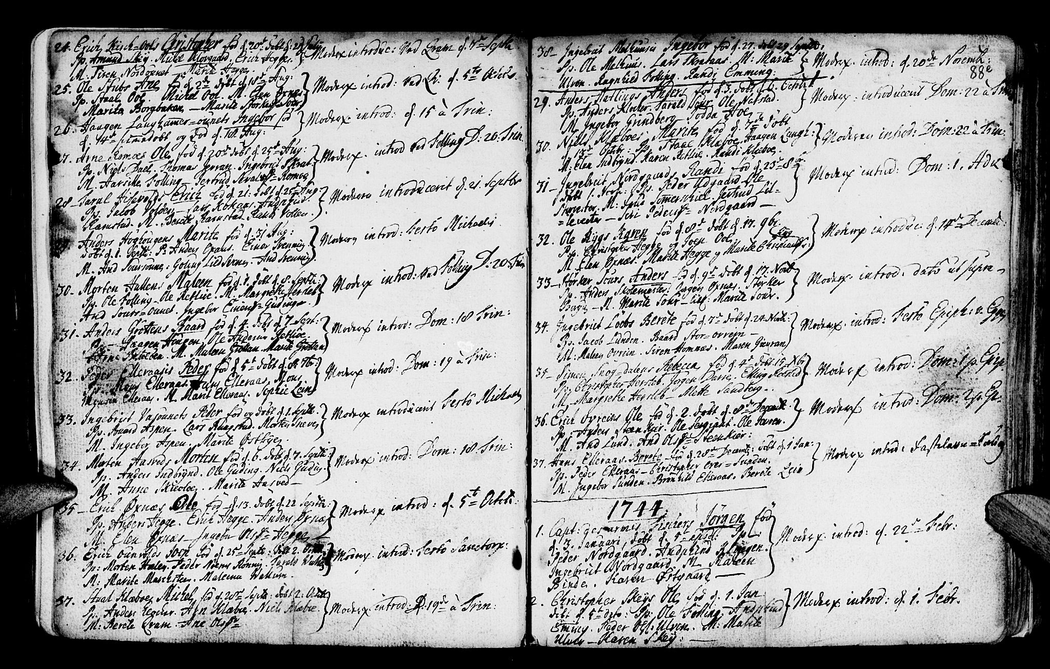 Ministerialprotokoller, klokkerbøker og fødselsregistre - Nord-Trøndelag, SAT/A-1458/746/L0439: Parish register (official) no. 746A01, 1688-1759, p. 88f