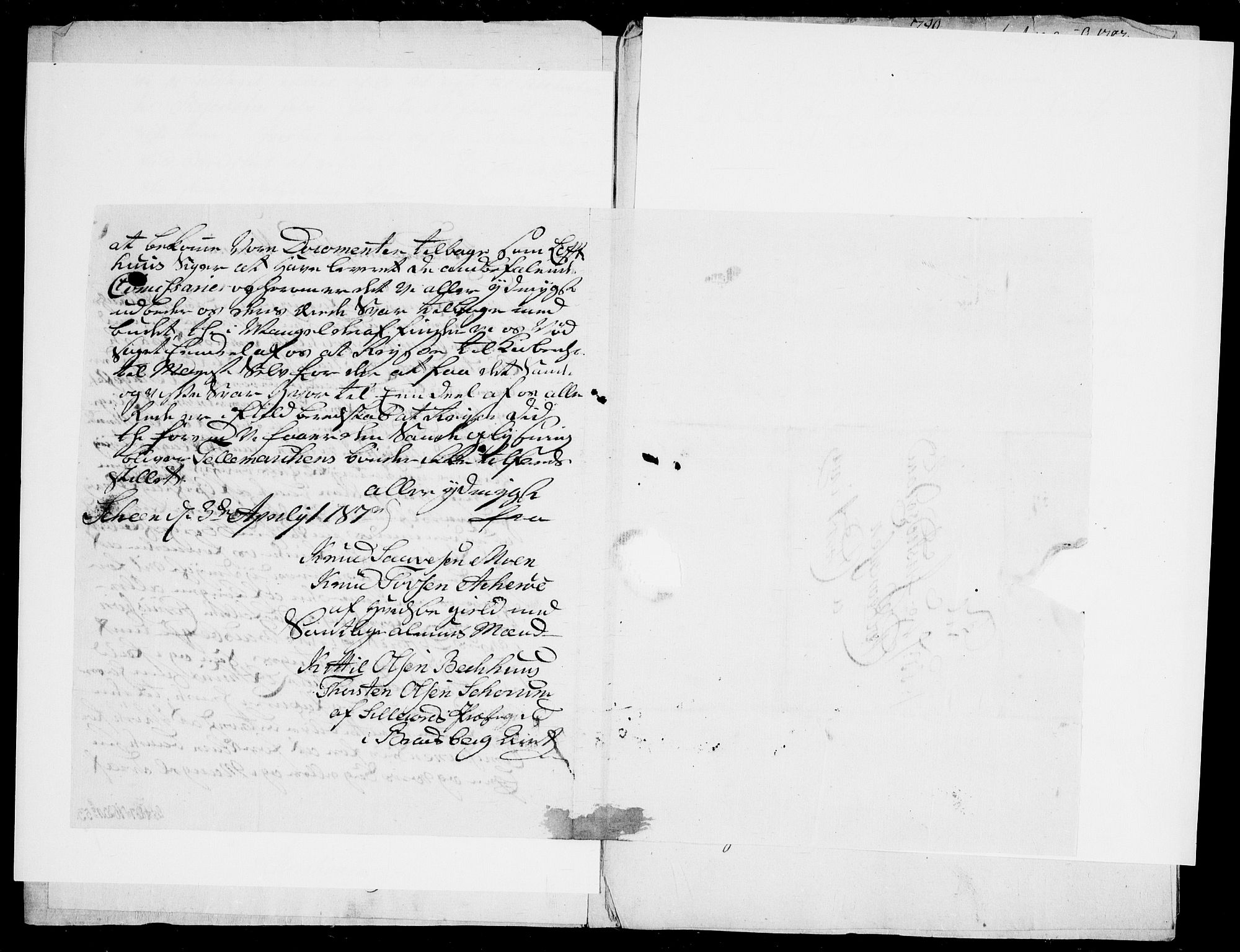Danske Kanselli, Skapsaker, AV/RA-EA-4061/F/L0097: Skap 16, pakke 7 III, 1787, p. 18