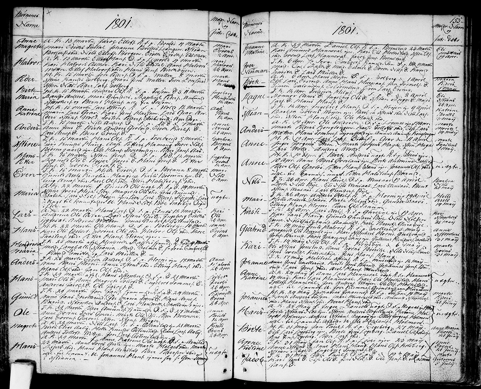 Asker prestekontor Kirkebøker, AV/SAO-A-10256a/F/Fa/L0003: Parish register (official) no. I 3, 1767-1807, p. 155