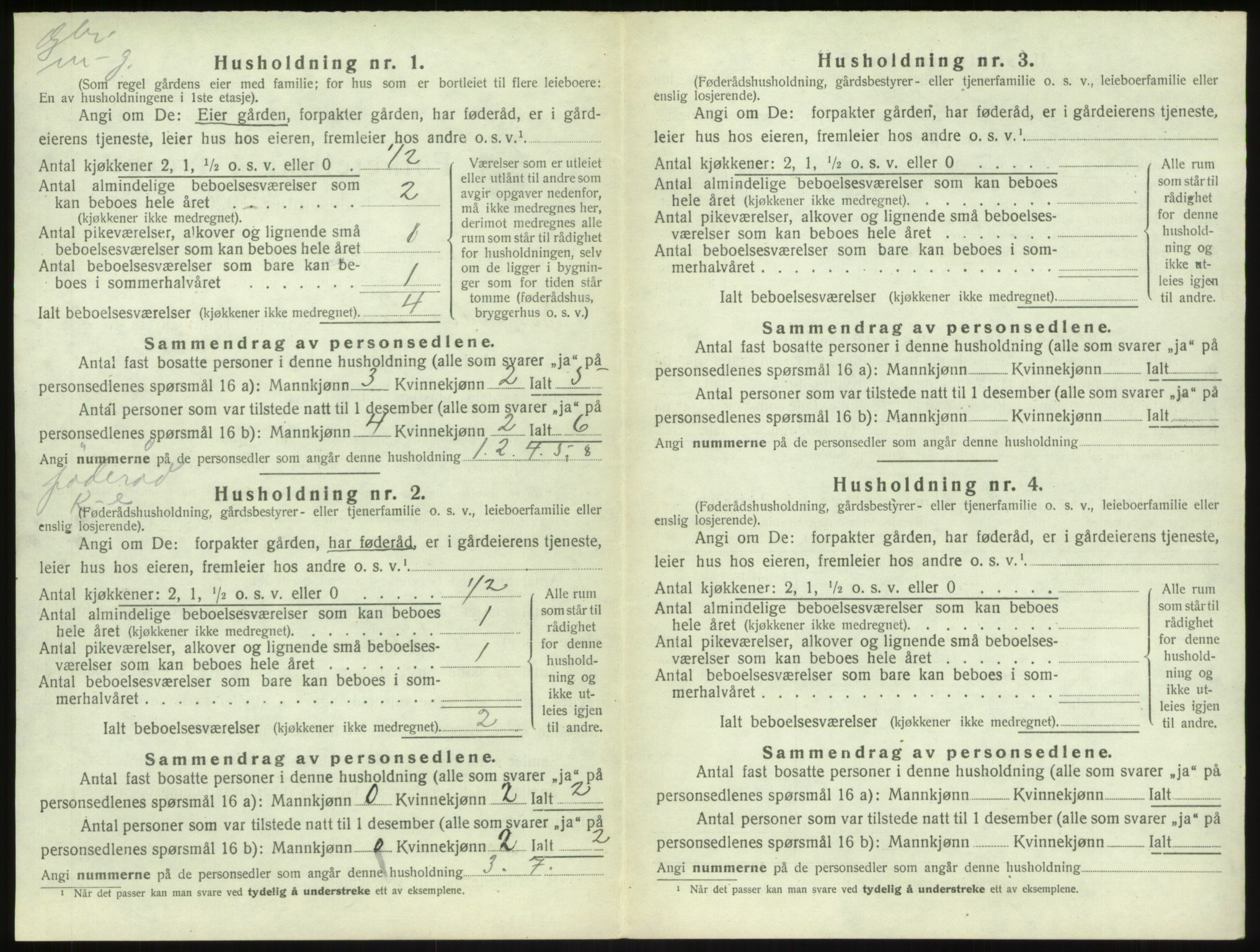 SAB, 1920 census for Sogndal, 1920, p. 1121