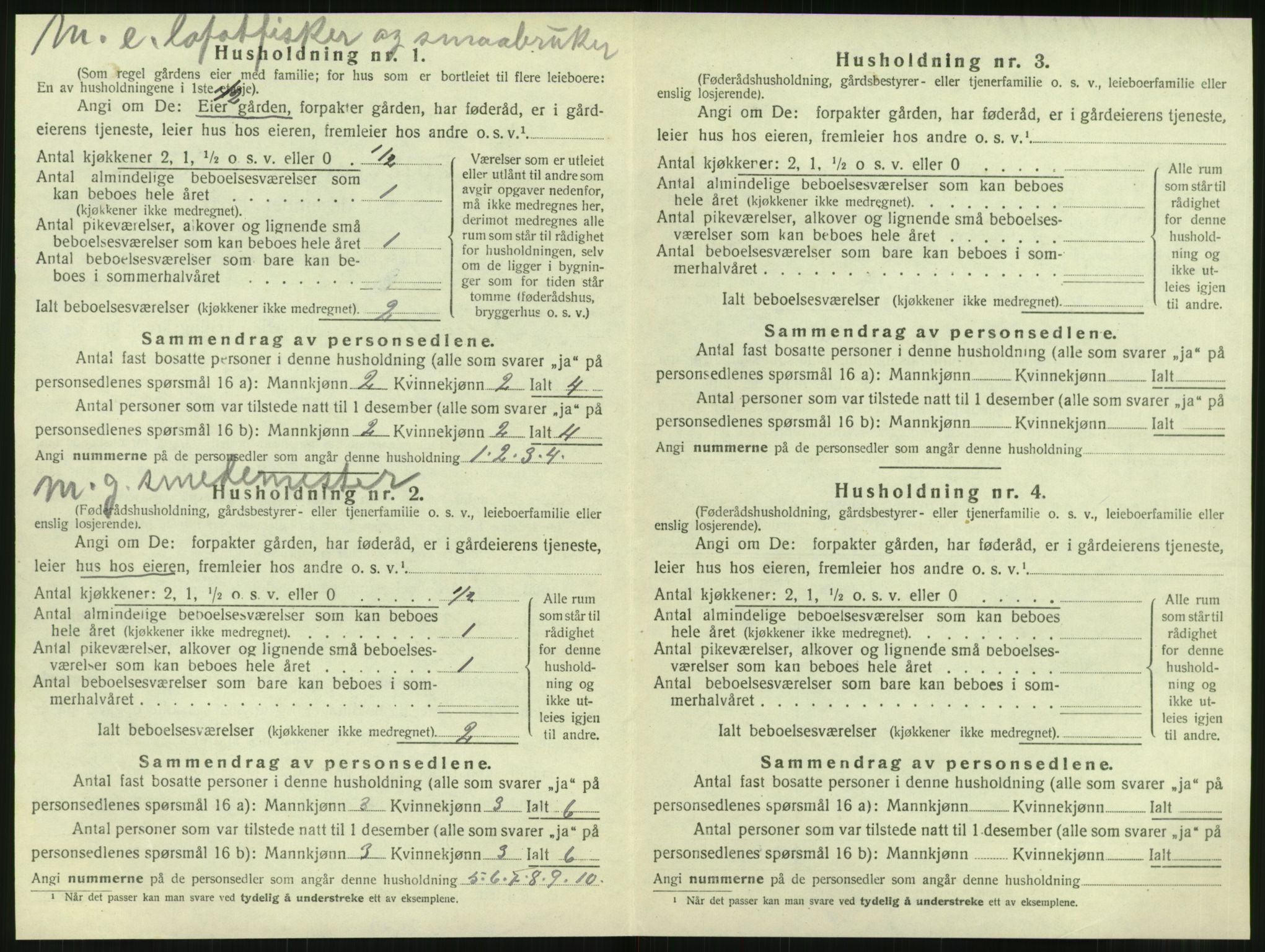 SAT, 1920 census for Tjøtta, 1920, p. 192