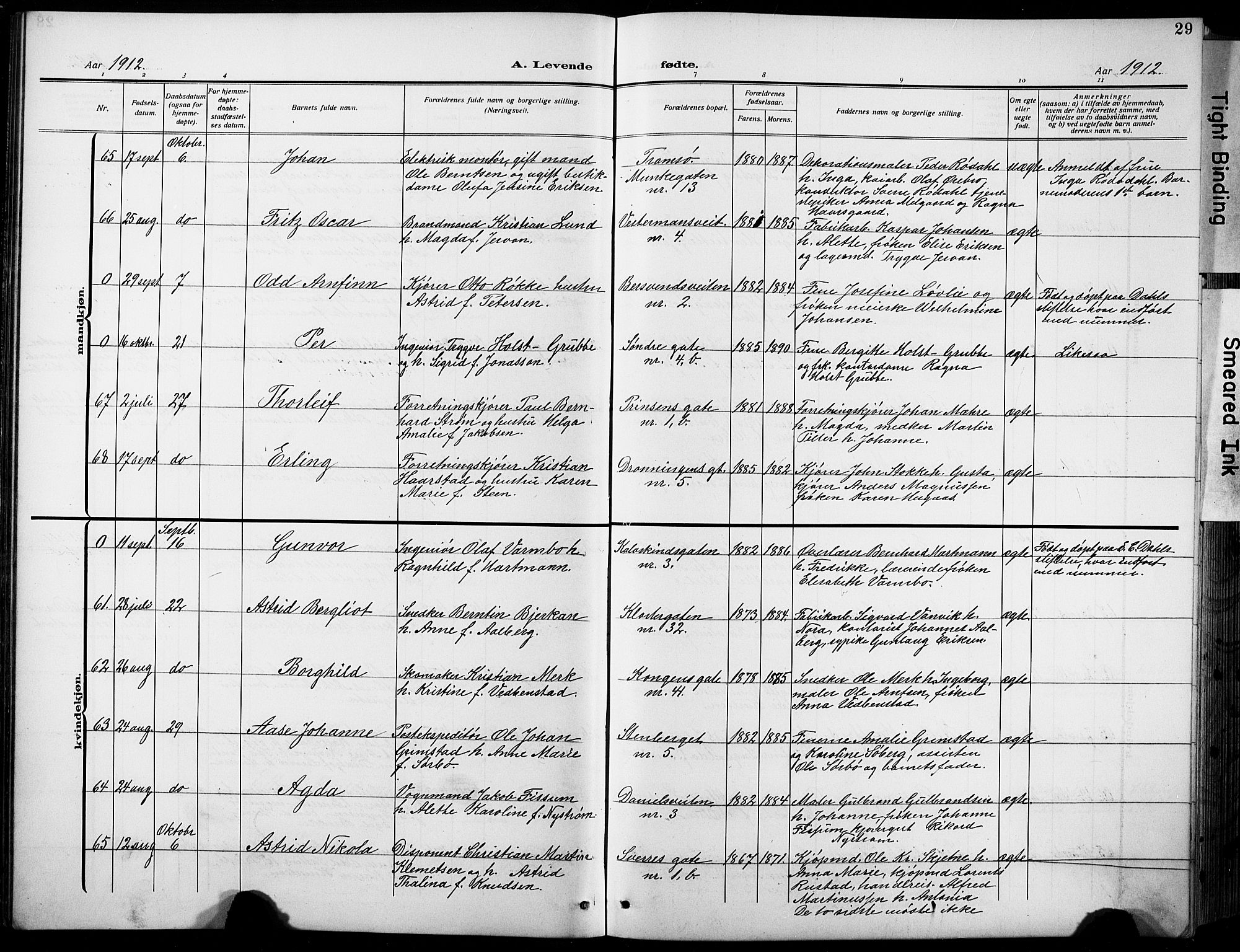 Ministerialprotokoller, klokkerbøker og fødselsregistre - Sør-Trøndelag, AV/SAT-A-1456/601/L0096: Parish register (copy) no. 601C14, 1911-1931, p. 29