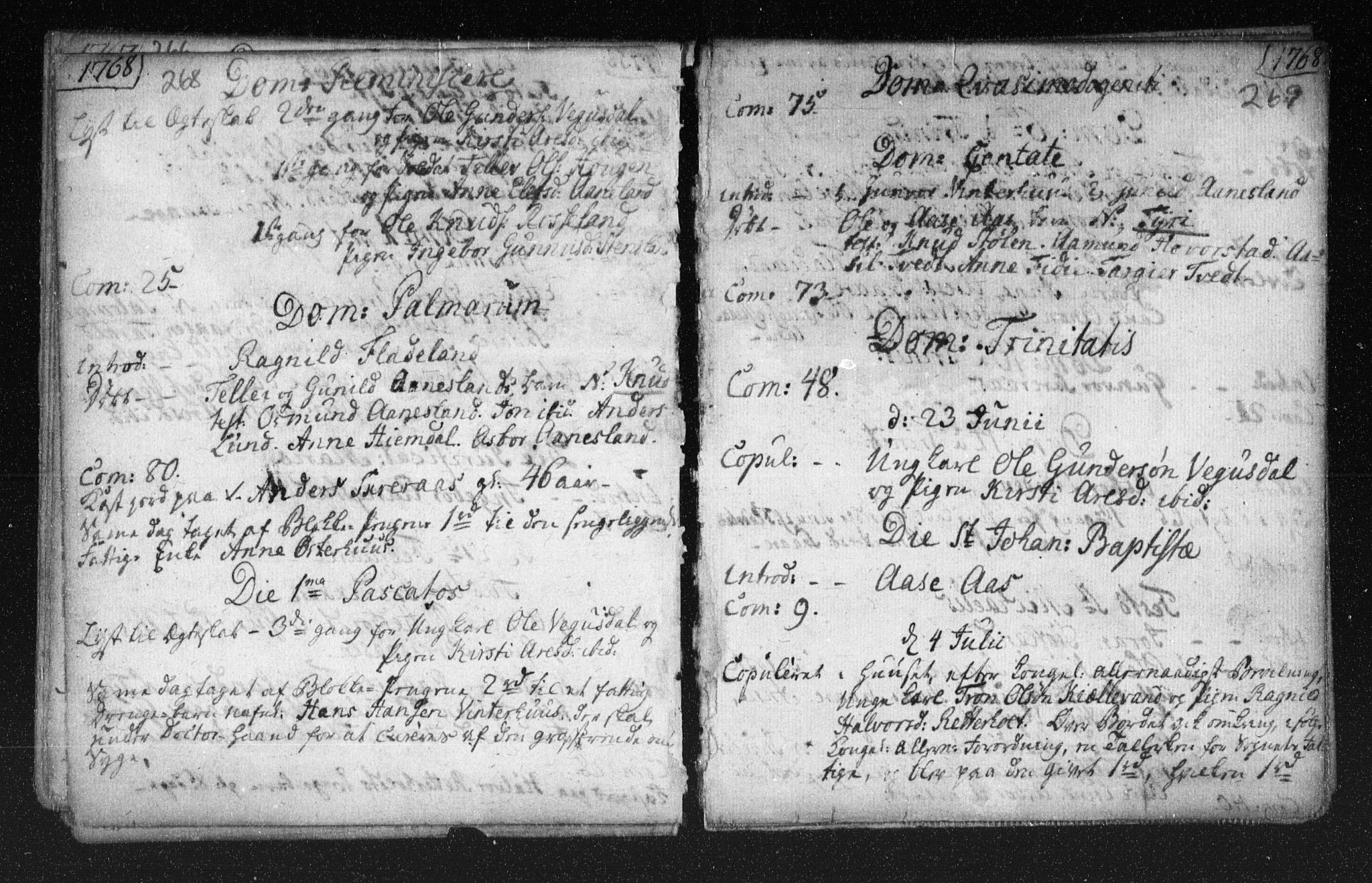 Herefoss sokneprestkontor, AV/SAK-1111-0019/F/Fa/Fab/L0001: Parish register (official) no. A 1, 1704-1779, p. 268-269