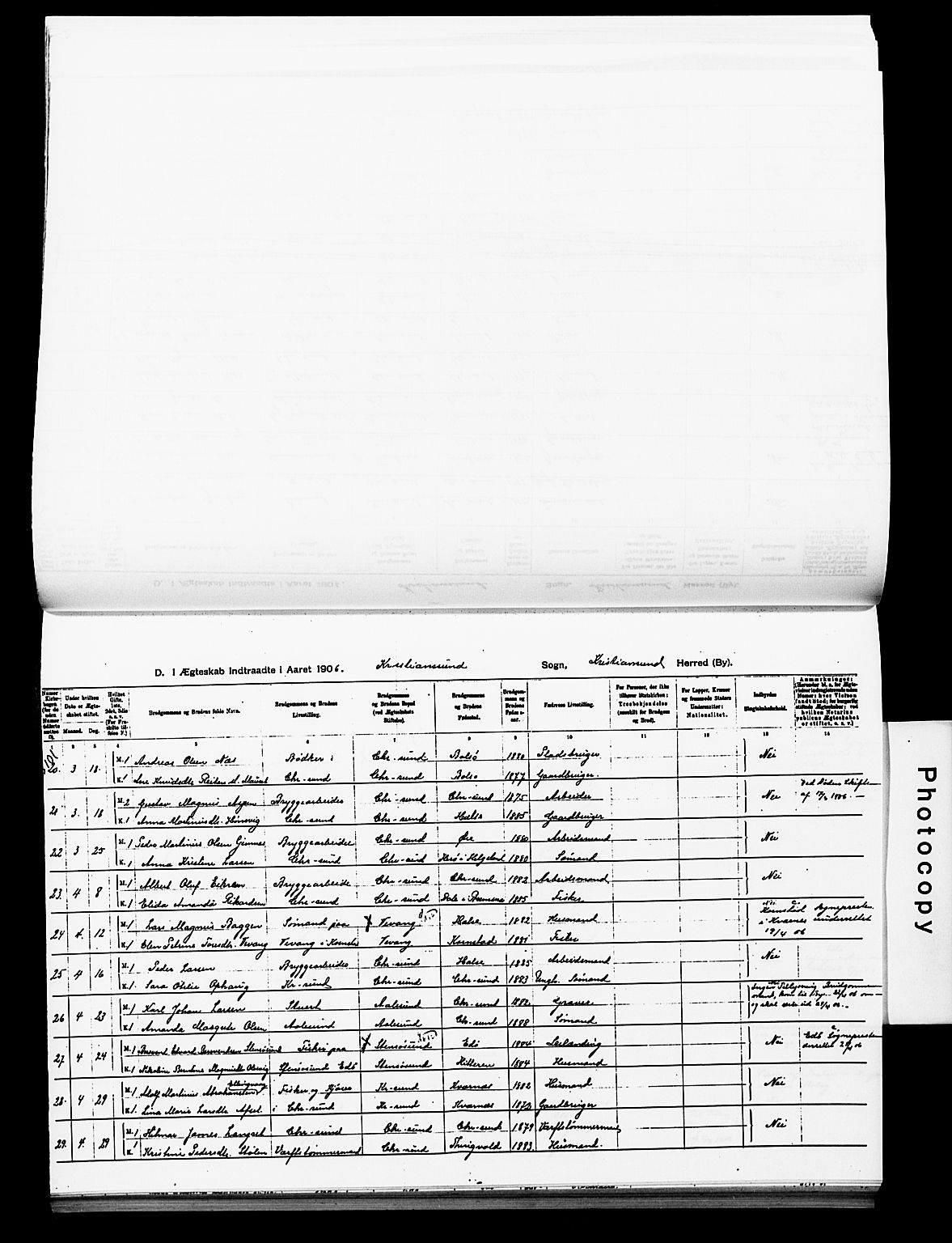 Ministerialprotokoller, klokkerbøker og fødselsregistre - Møre og Romsdal, AV/SAT-A-1454/572/L0859: Parish register (official) no. 572D03, 1903-1916