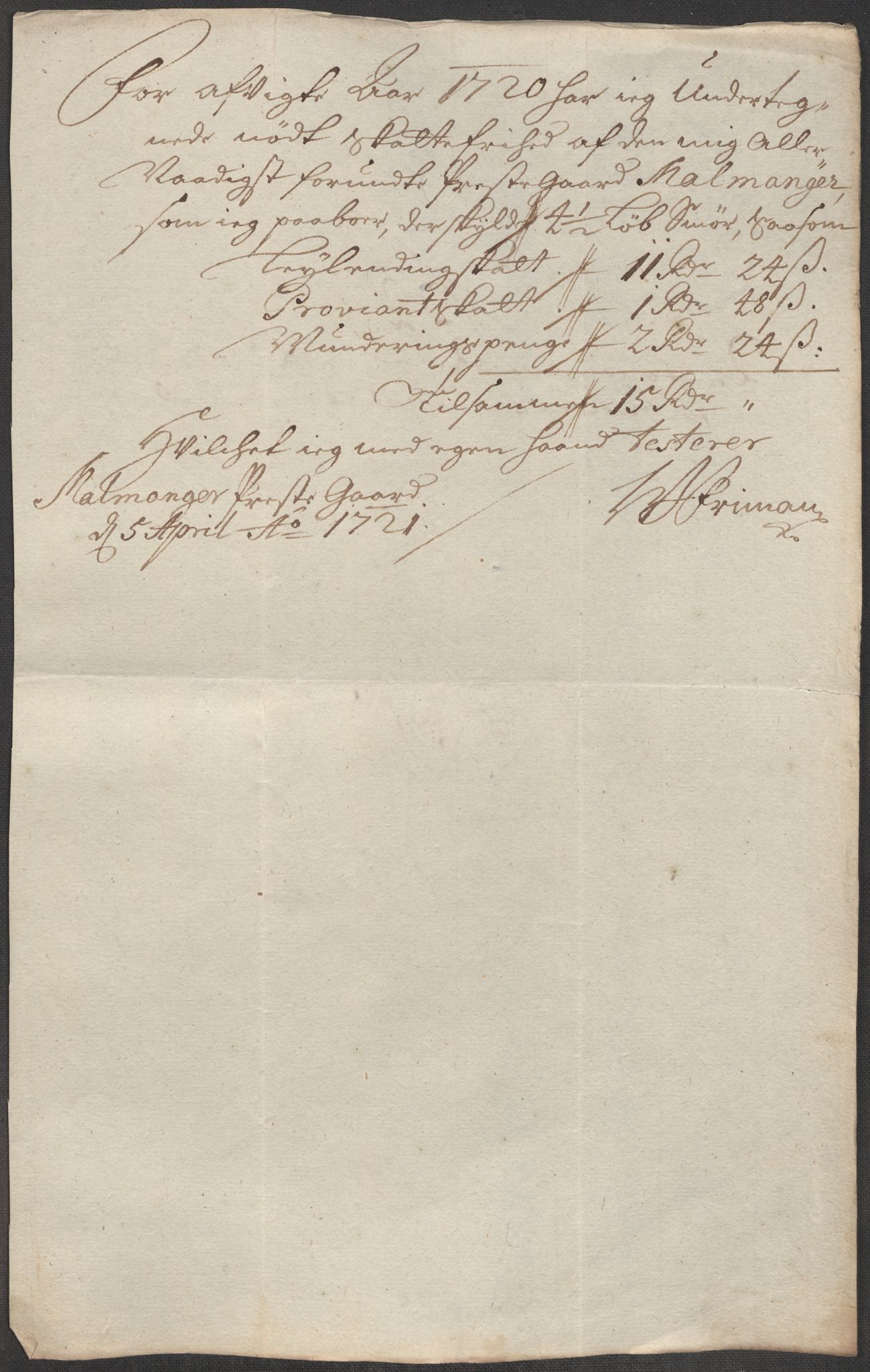 Rentekammeret inntil 1814, Reviderte regnskaper, Fogderegnskap, AV/RA-EA-4092/R49/L3140: Fogderegnskap Rosendal Baroni, 1718-1720, p. 202