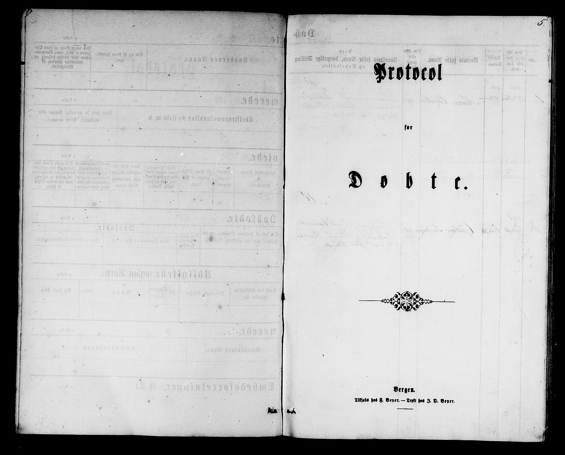 Mariakirken Sokneprestembete, SAB/A-76901/H/Hab/L0003: Parish register (copy) no. A 3, 1862-1877, p. 5