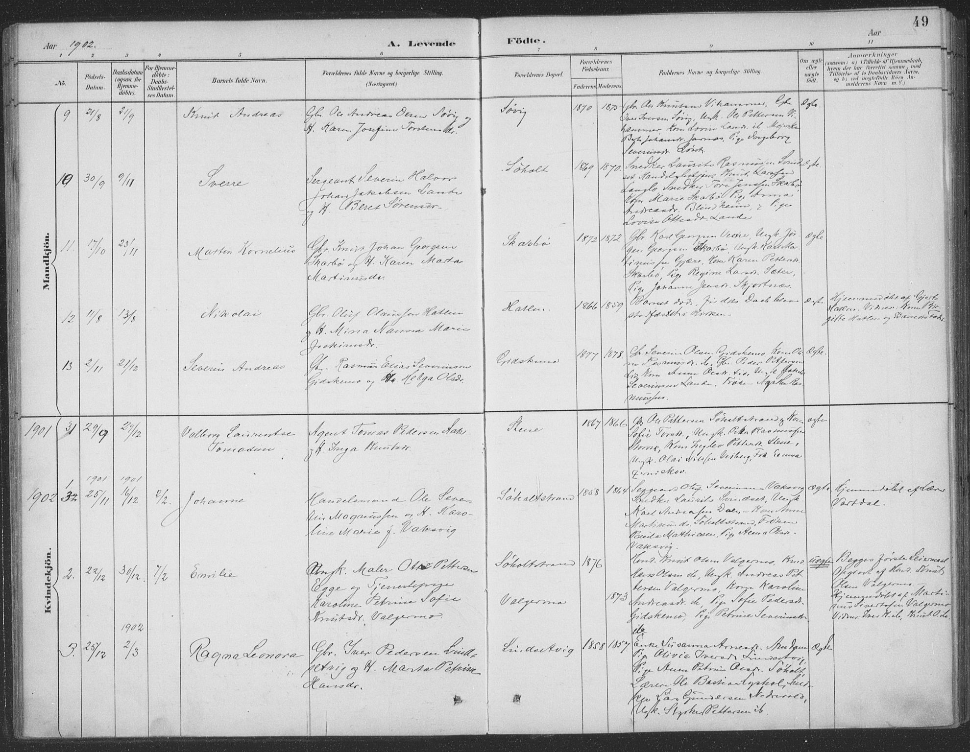 Ministerialprotokoller, klokkerbøker og fødselsregistre - Møre og Romsdal, AV/SAT-A-1454/522/L0316: Parish register (official) no. 522A11, 1890-1911, p. 49