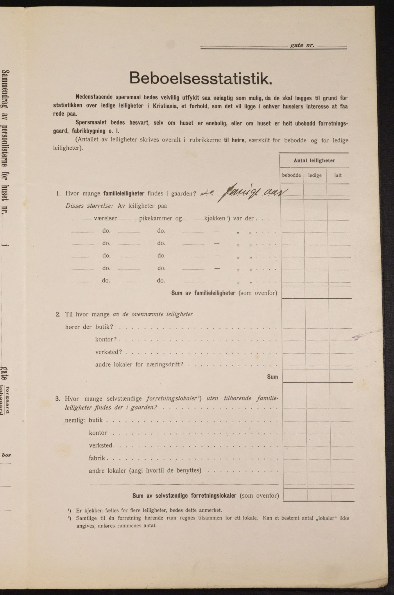 OBA, Municipal Census 1913 for Kristiania, 1913, p. 21598