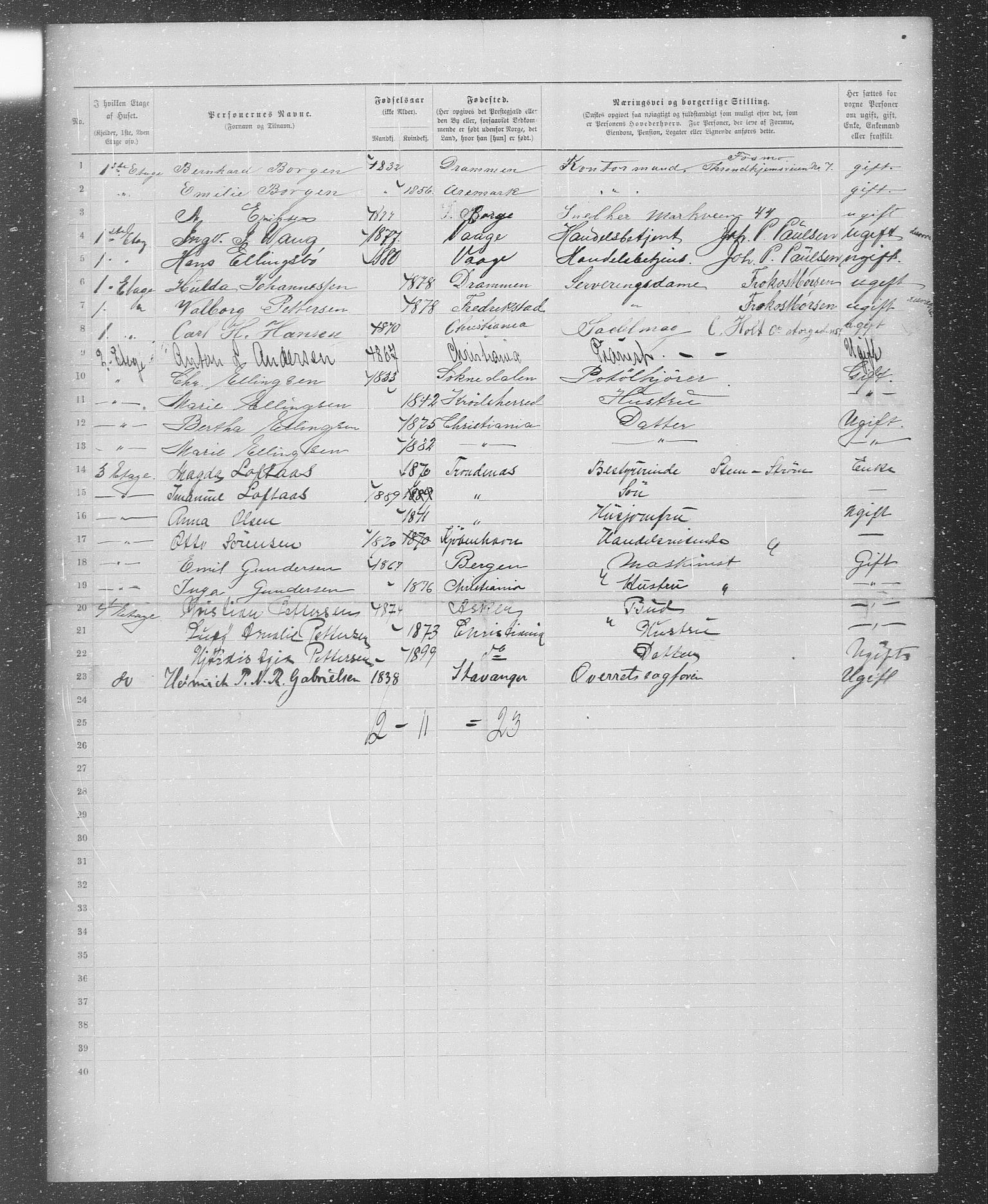 OBA, Municipal Census 1899 for Kristiania, 1899, p. 674