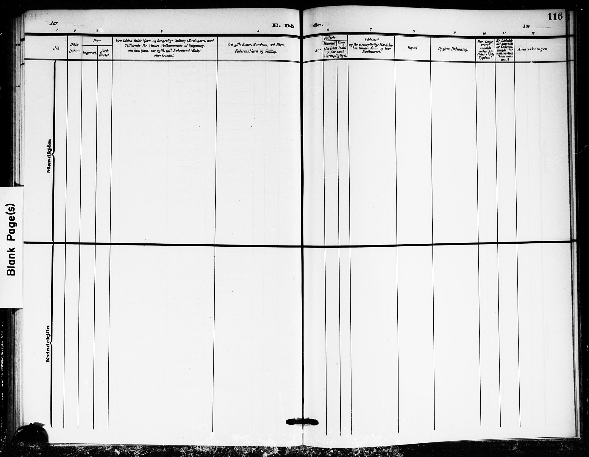 Drøbak prestekontor Kirkebøker, AV/SAO-A-10142a/F/Fc/L0001: Parish register (official) no. III 1, 1871-1900, p. 116