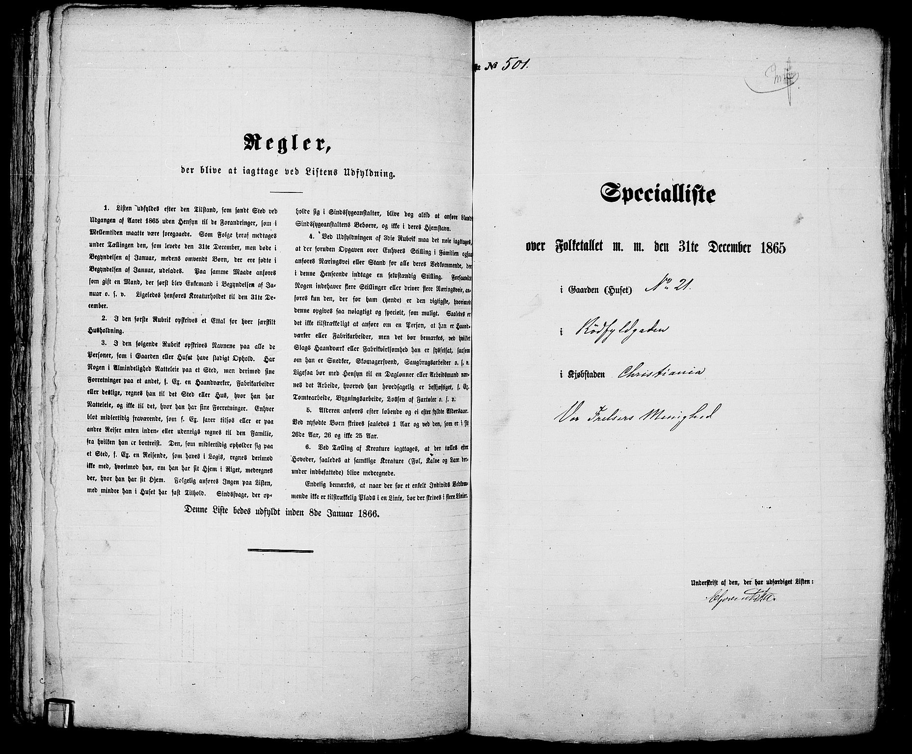 RA, 1865 census for Kristiania, 1865, p. 1345