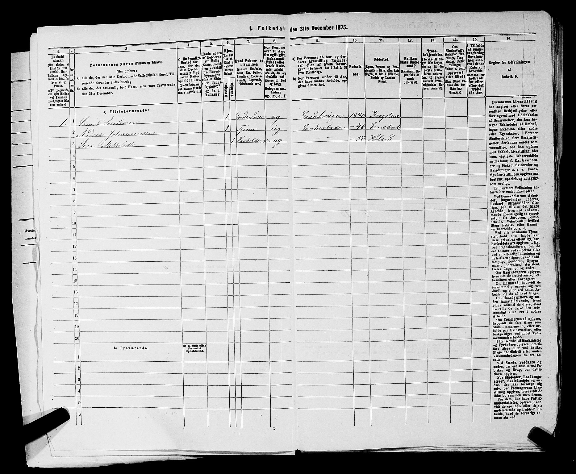 RA, 1875 census for 0229P Enebakk, 1875, p. 33