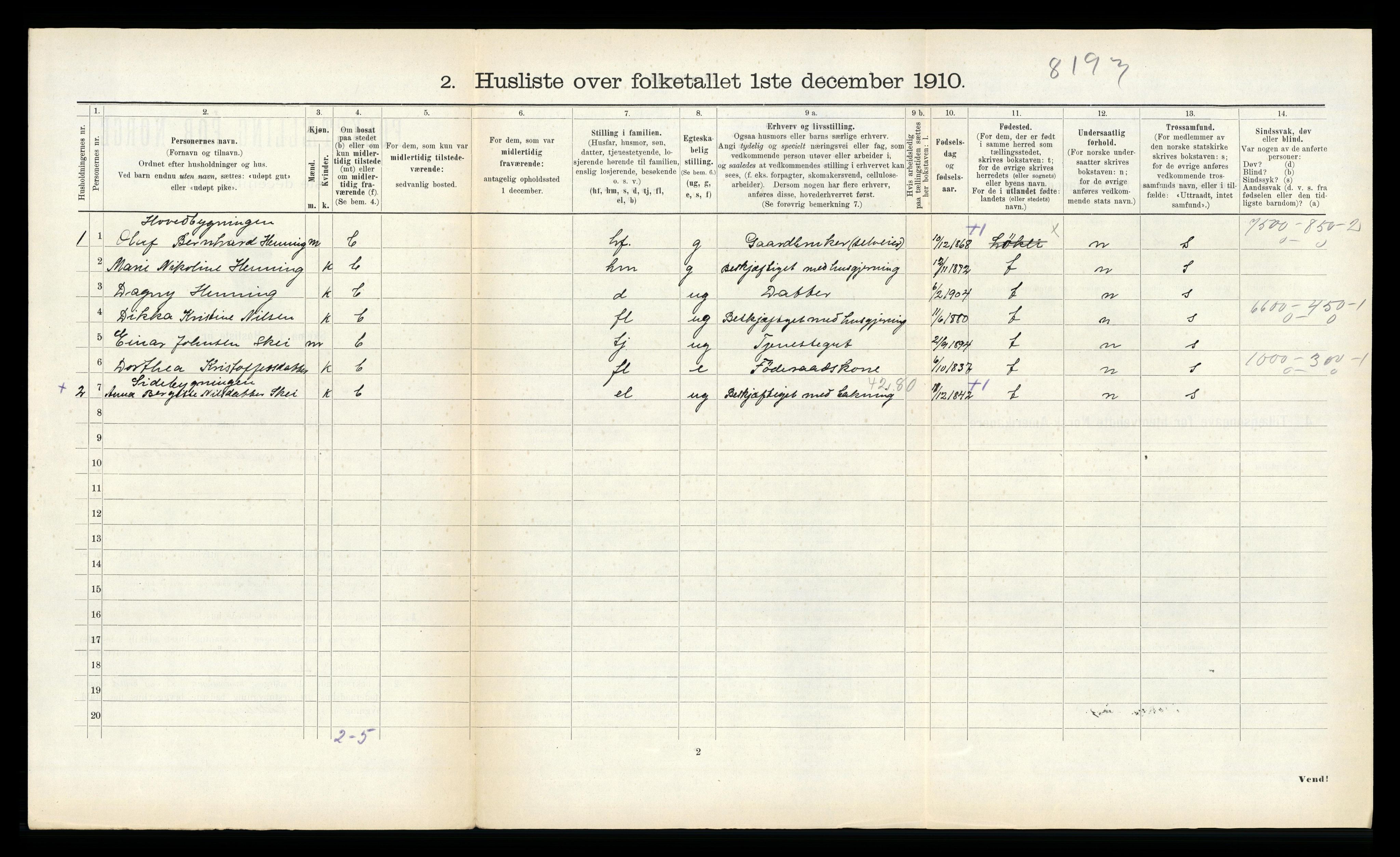 RA, 1910 census for Stjørdal, 1910, p. 599