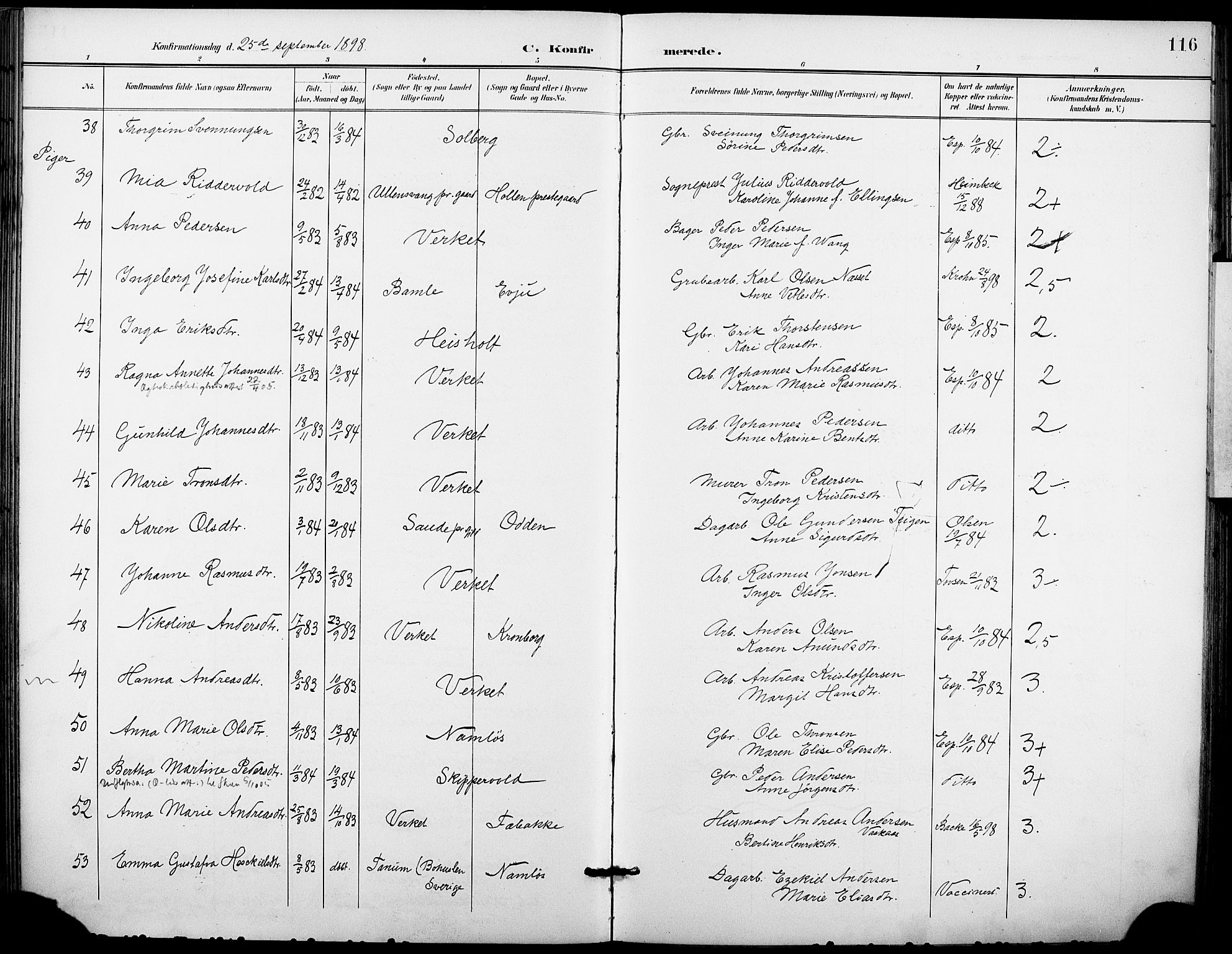 Holla kirkebøker, SAKO/A-272/F/Fa/L0010: Parish register (official) no. 10, 1897-1907, p. 116