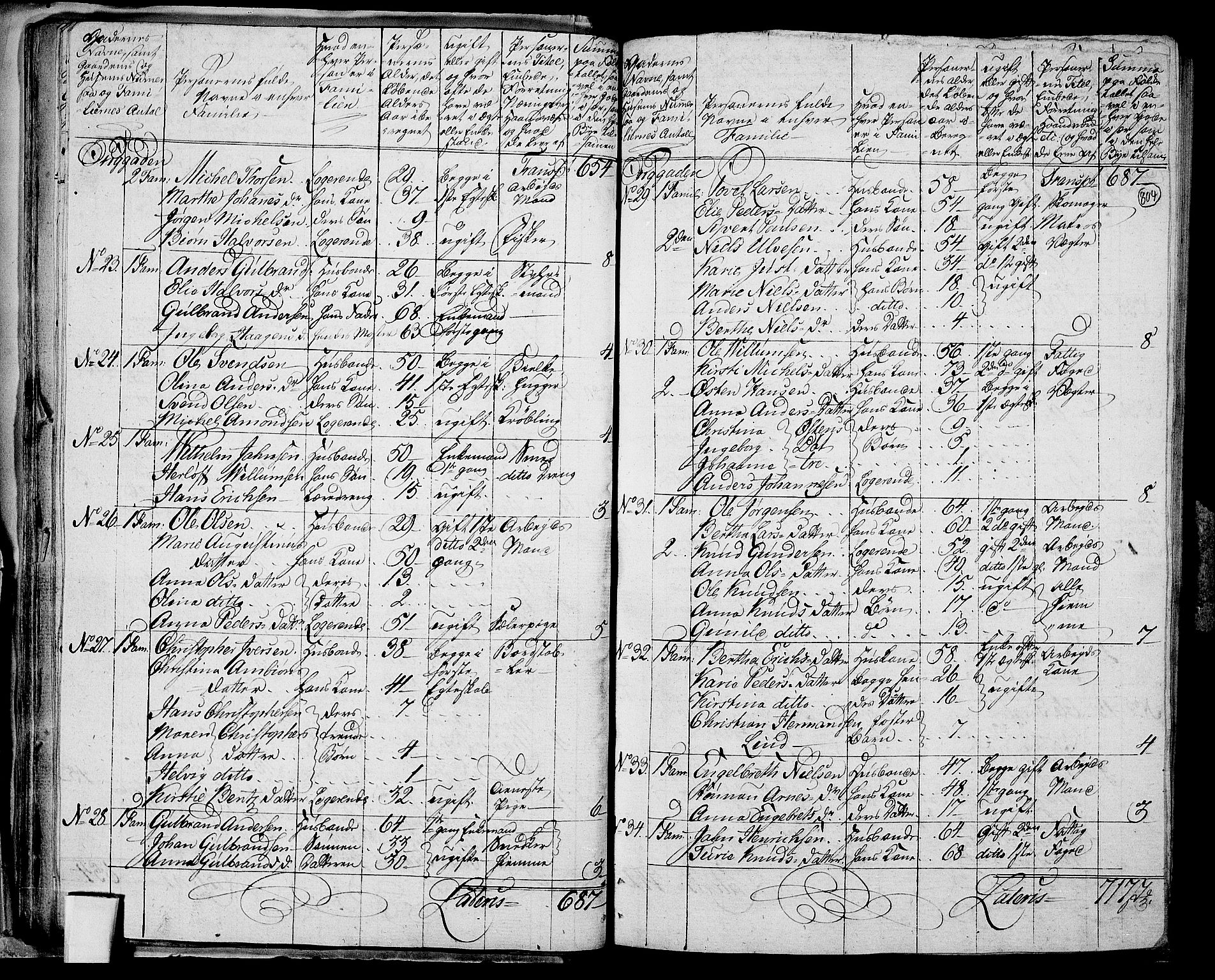 RA, 1801 census for 0602P Bragernes, 1801, p. 803b-804a