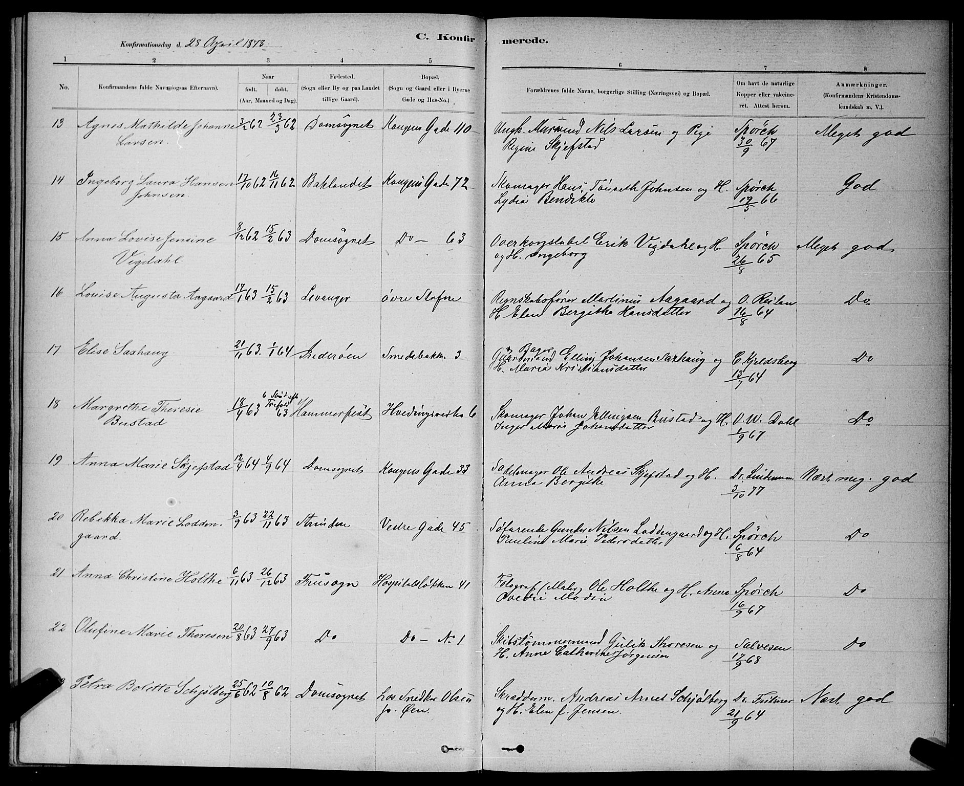 Ministerialprotokoller, klokkerbøker og fødselsregistre - Sør-Trøndelag, AV/SAT-A-1456/601/L0091: Parish register (copy) no. 601C09, 1878-1883